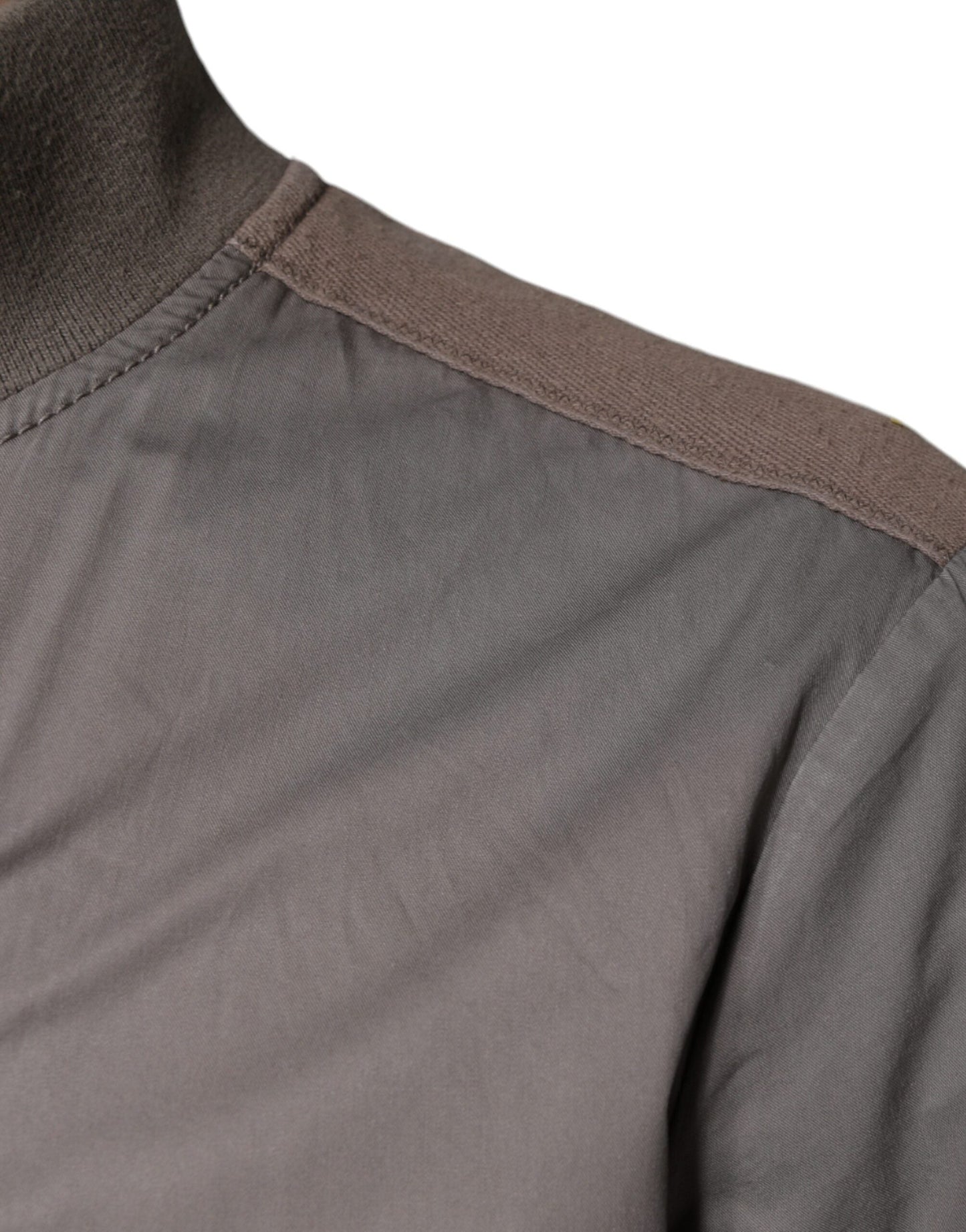 Armani Jeans Brown Cotton Full Zip Bomber Logo Men's Jacket