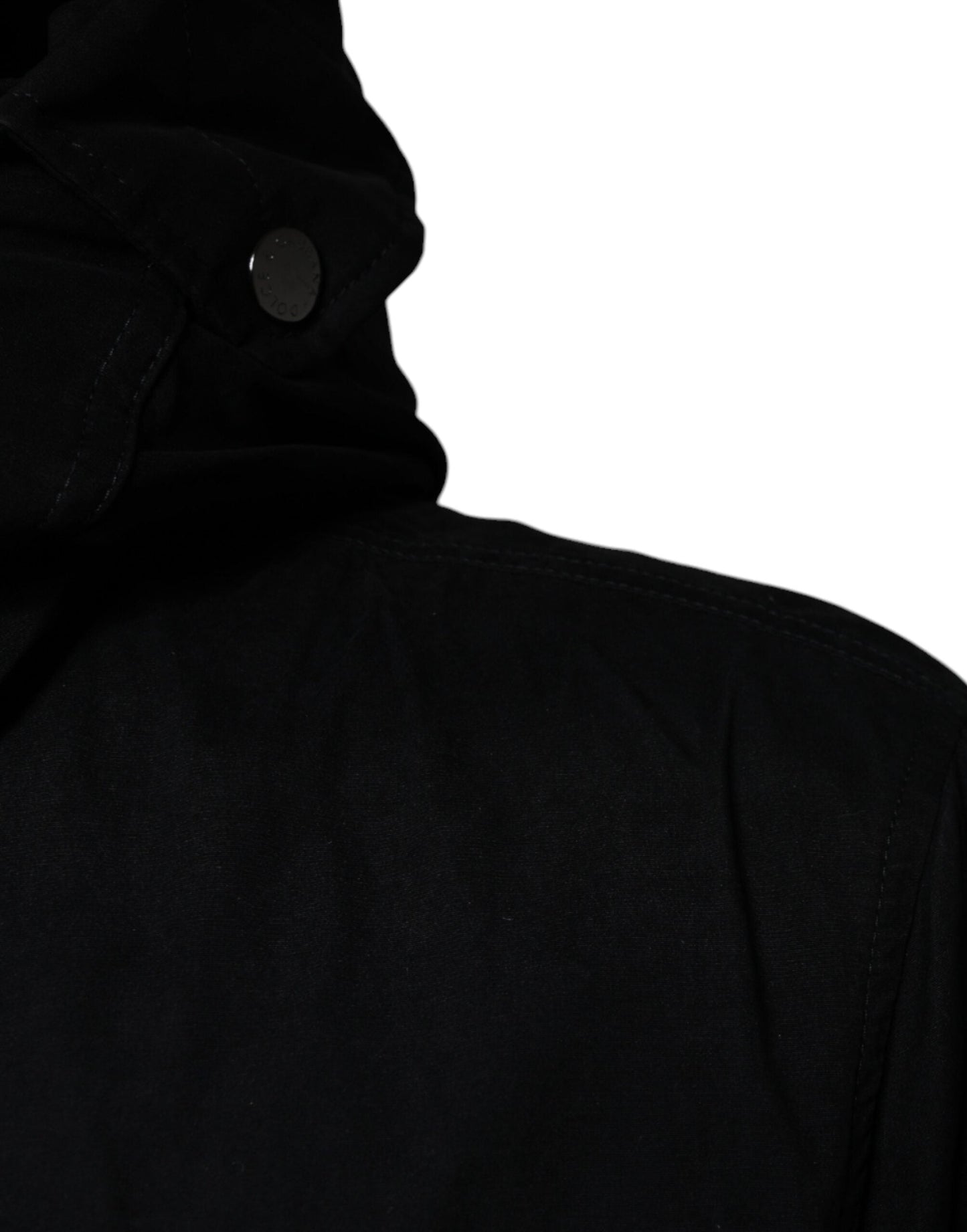 Dolce & Gabbana Black Hooded Parka Cotton Trench Coat Men's Jacket