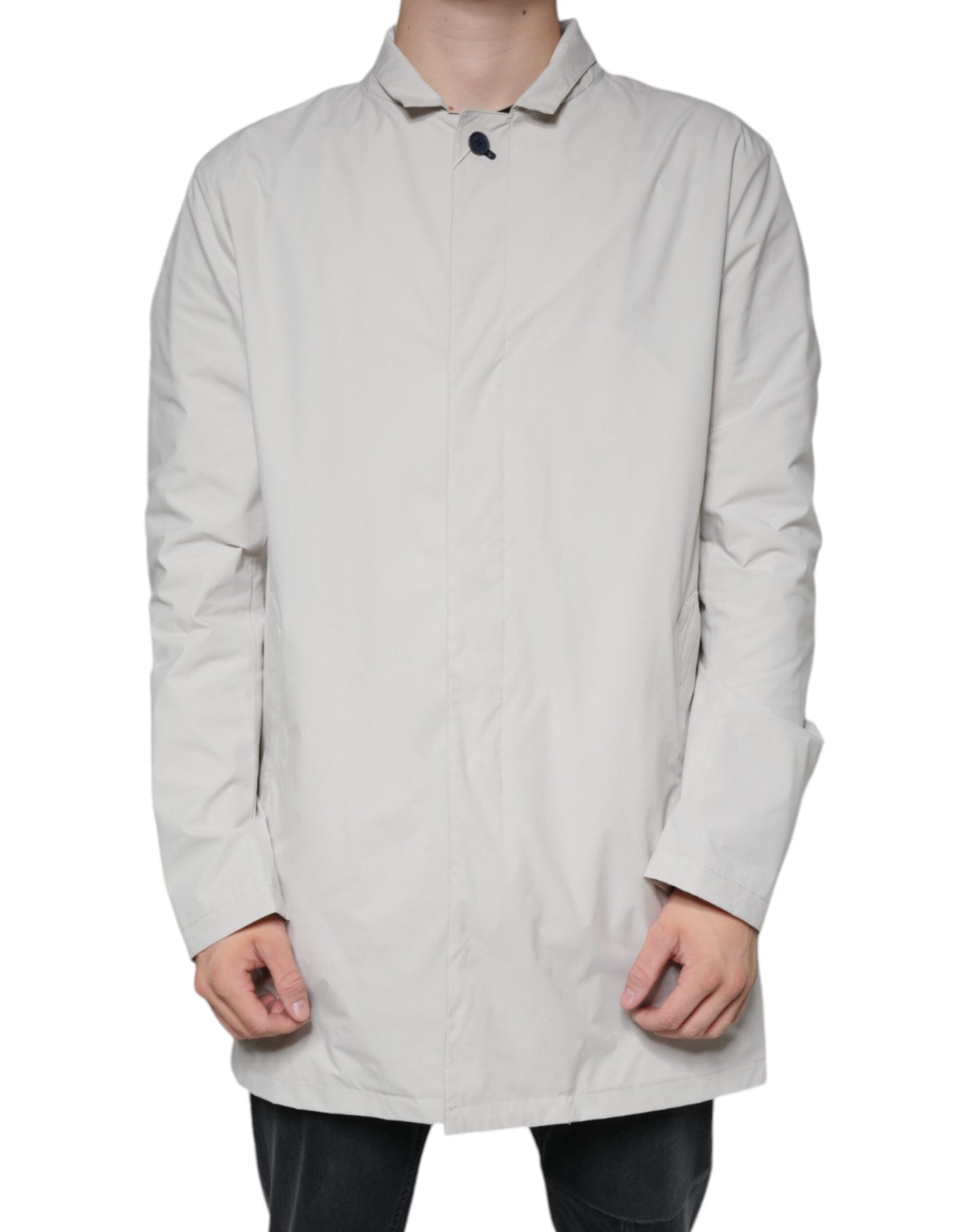 People Of Shibuya Off White Full Zip Coat Men Men's Jacket (Pre-Owned)