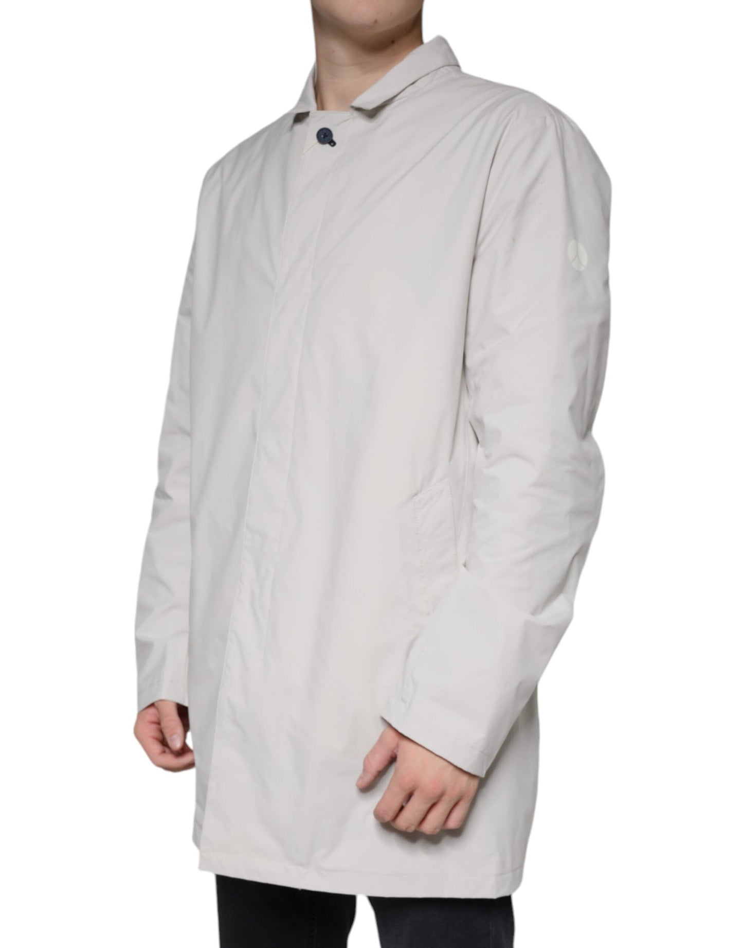 People Of Shibuya Off White Full Zip Coat Men Men's Jacket (Pre-Owned)