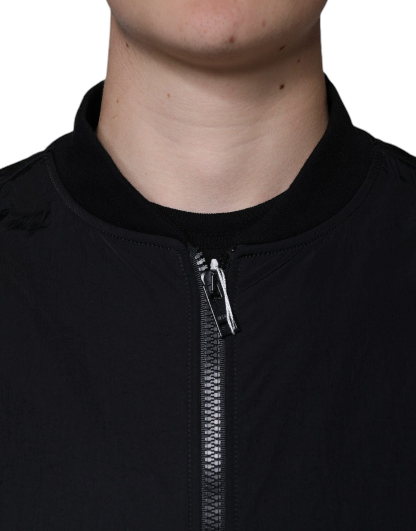 MSGM Black Cotton Full Zip Bomber Long Sleeves Men's Jacket (Pre-Owned)