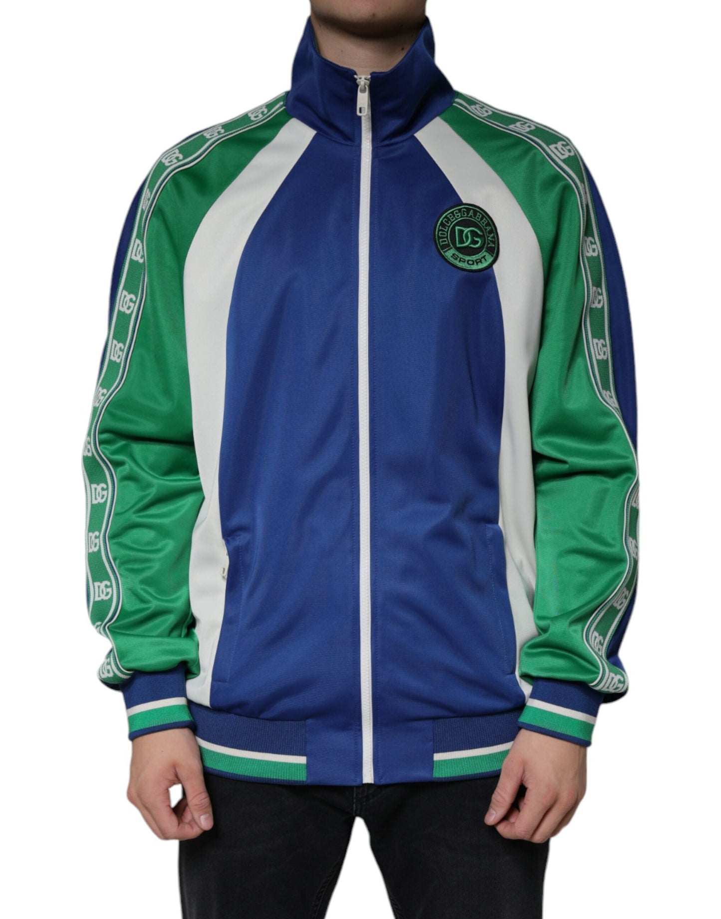 Dolce & Gabbana Multicolor Polyester Full Zip Bomber Men's Jacket