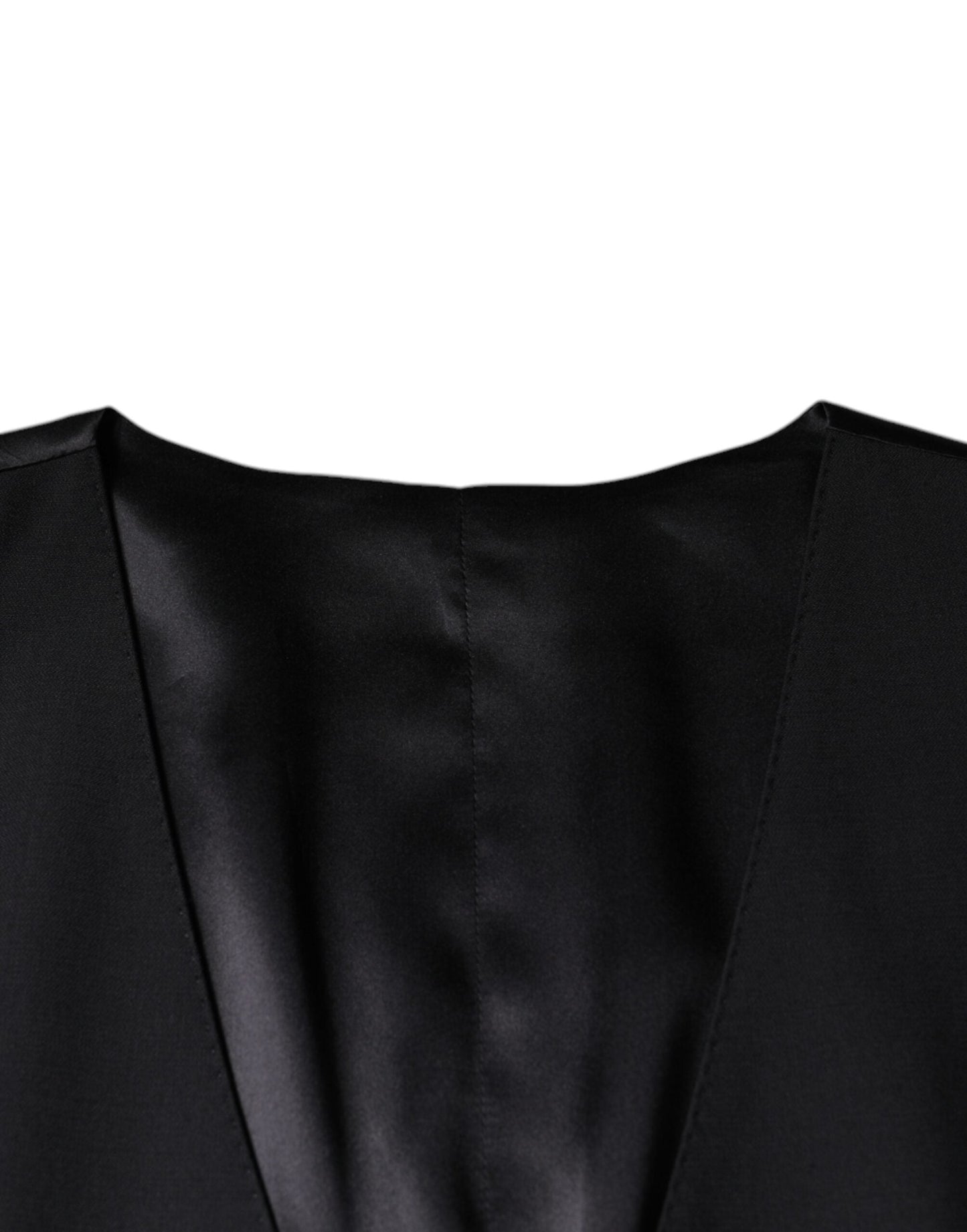 Dolce & Gabbana Black Wool Waistcoat Dress Formal Men's Vest