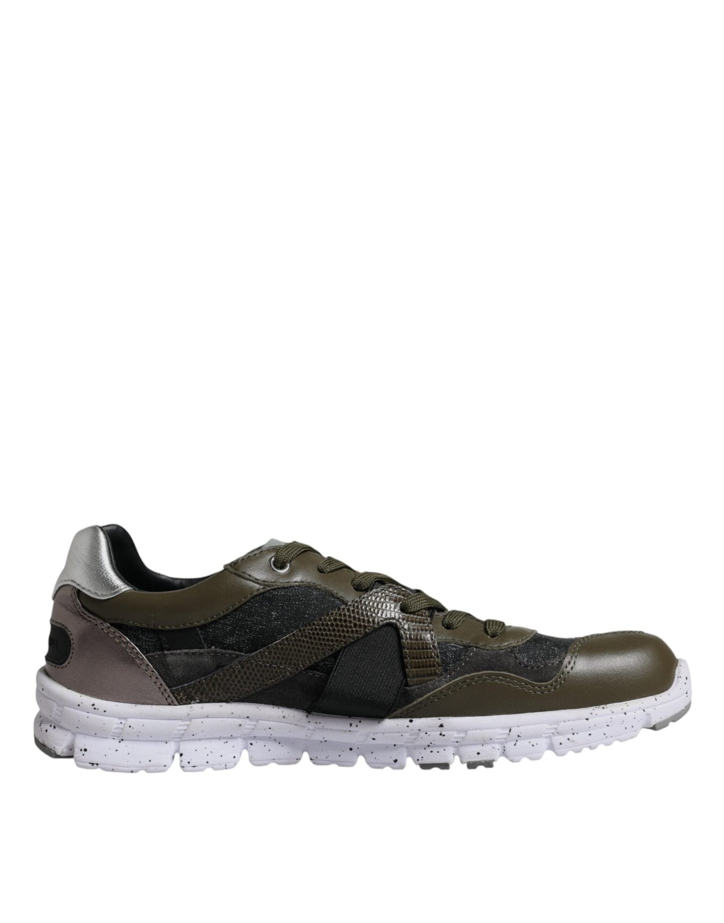 Dolce & Gabbana Multicolor Canvas Leather Low Top Sneaker Men's Shoes (Pre-Owned)