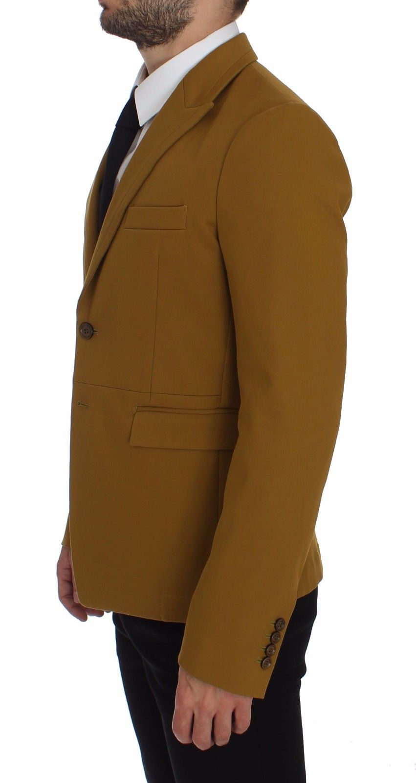 Dolce & Gabbana Yellow Cotton Stretch Men's Blazer