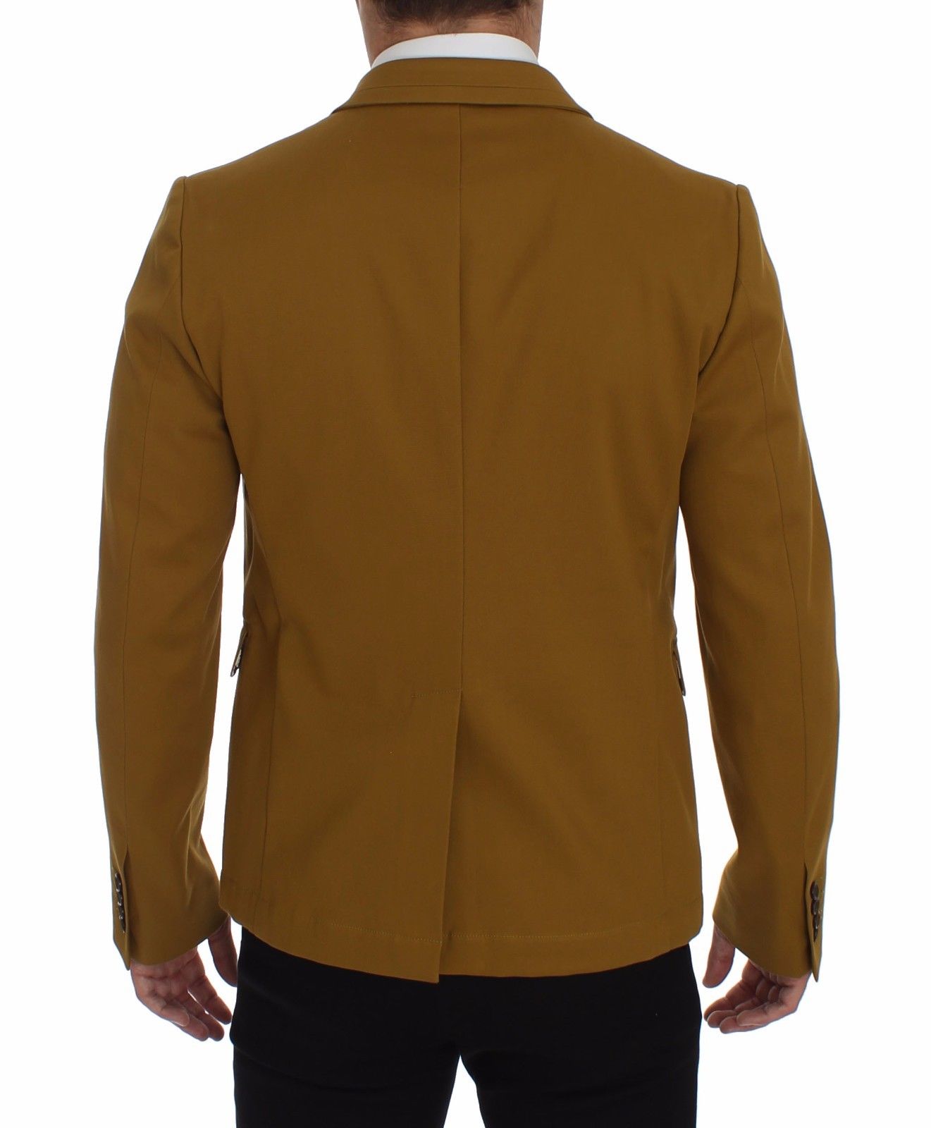 Dolce & Gabbana Yellow Cotton Stretch Men's Blazer