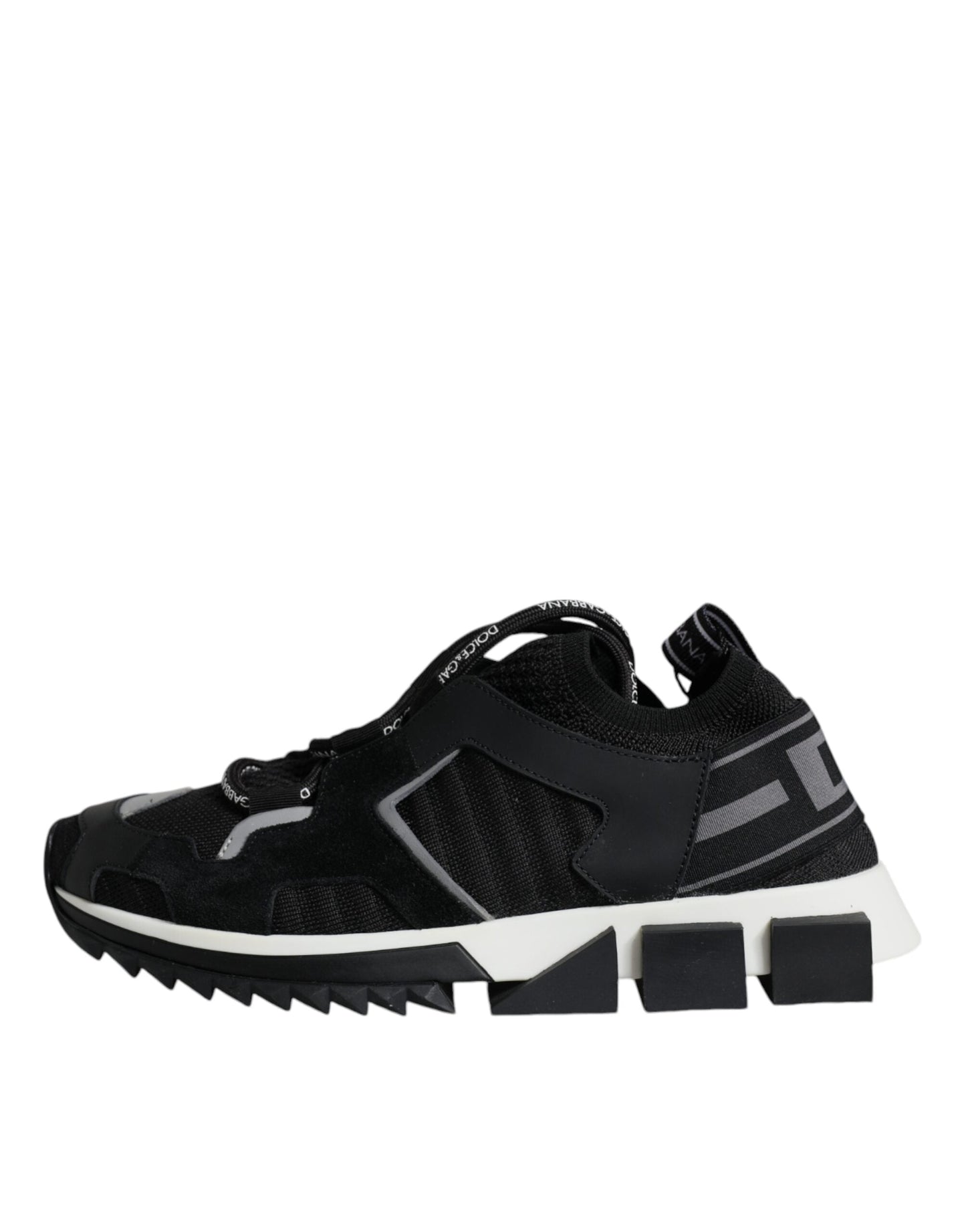Dolce & Gabbana Black Mesh Sorrento Trekking Sneakers Women's Shoes