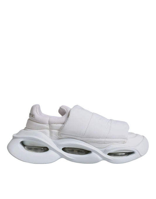 Dolce & Gabbana White Padded Fabric Low Top Sneakers Women's Shoes (Pre-Owned)
