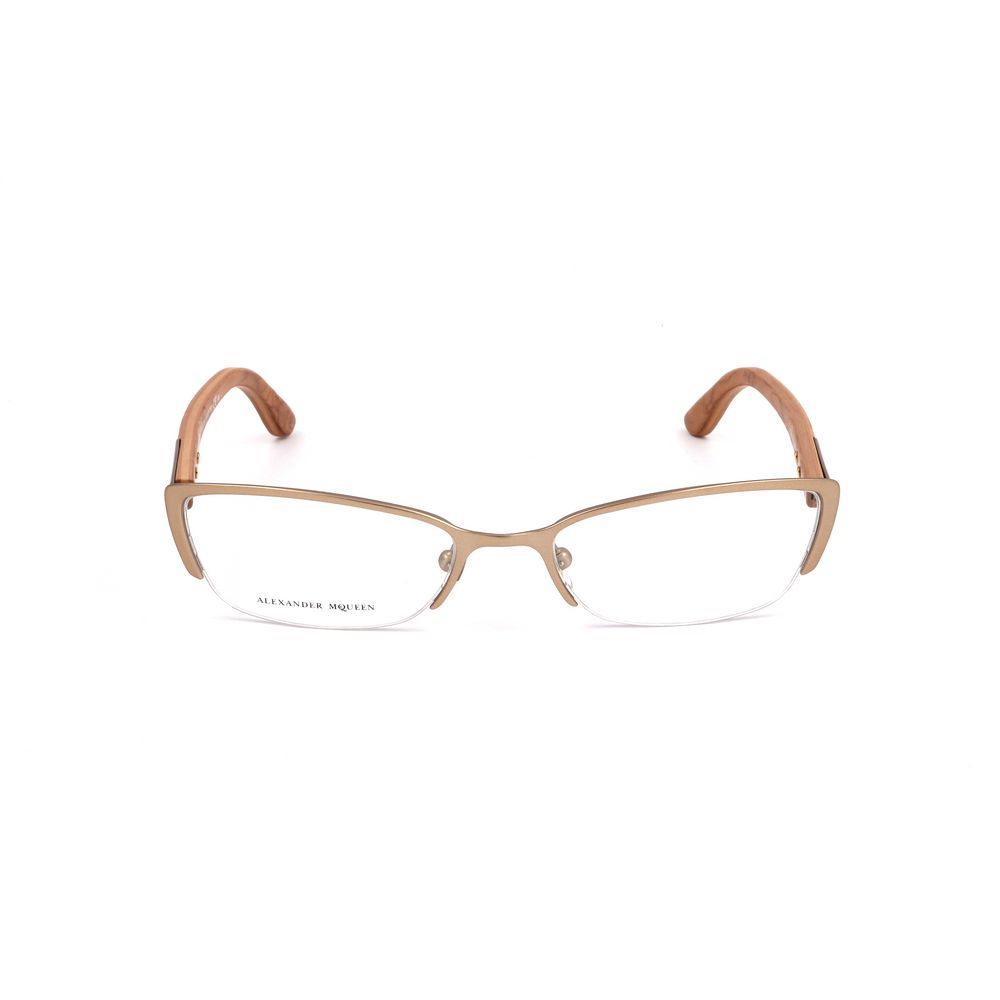 Alexander McQueen Brown Metal Glasses Women's (Frames)