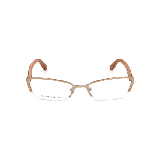 Alexander McQueen Brown Metal Glasses Women's (Frames)