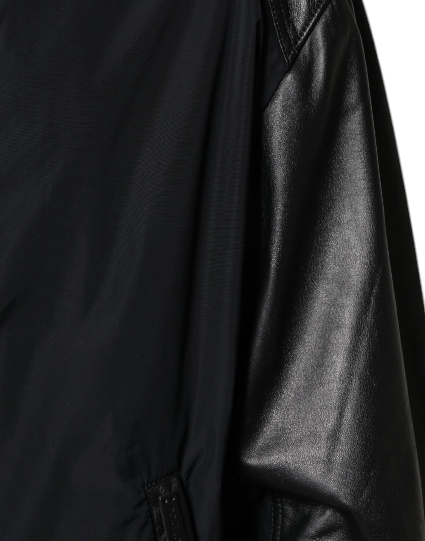 Dolce & Gabbana Black Hooded Full Zip Men Bomber Men's Jacket (Pre-Owned)