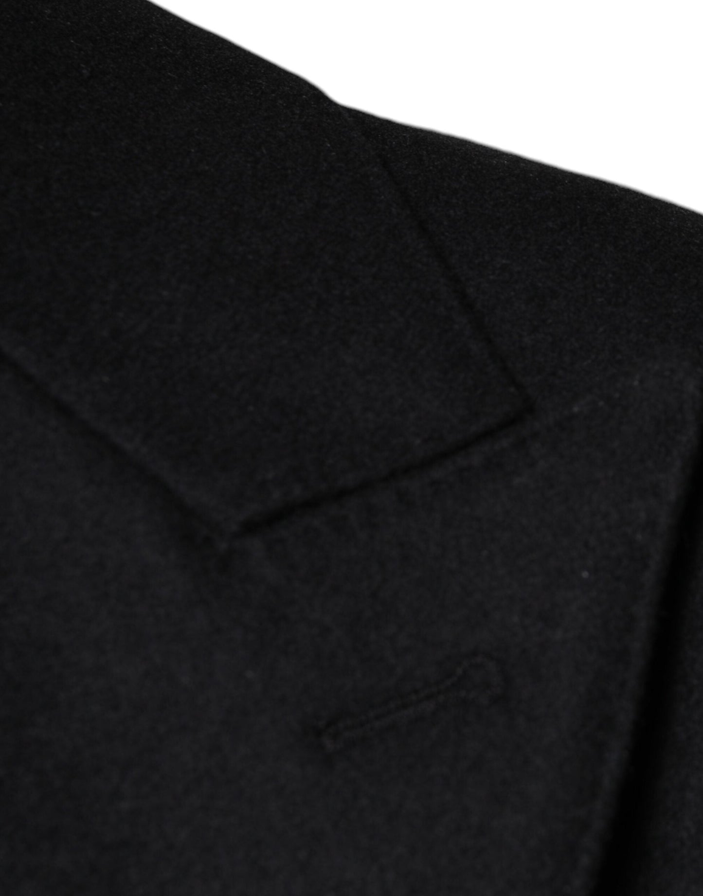 Dolce & Gabbana Black Wool Double Breasted Men Coat Men's Jacket