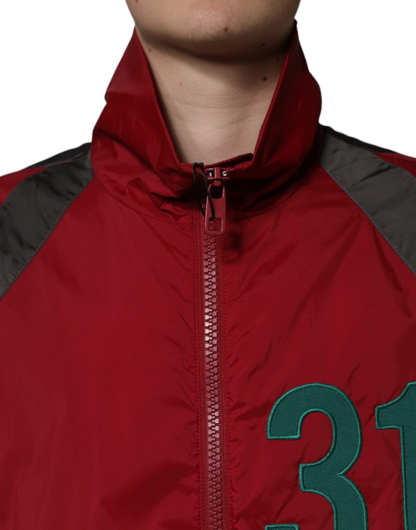 Dolce & Gabbana Multicolor Nylon Full Zip Windbreaker Men's Jacket