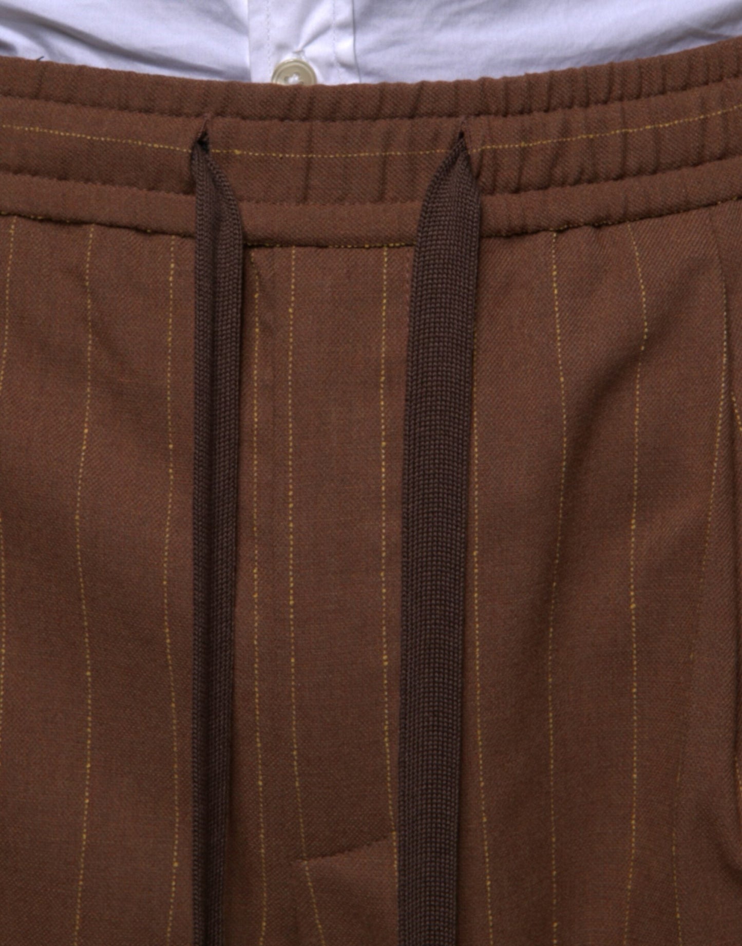 Dolce & Gabbana Brown Stripes Skinny Men Dress Men's Pants