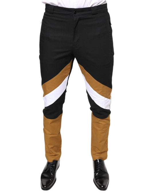 Dolce & Gabbana Multicolor Stripe Skinny Cotton Men's Pants