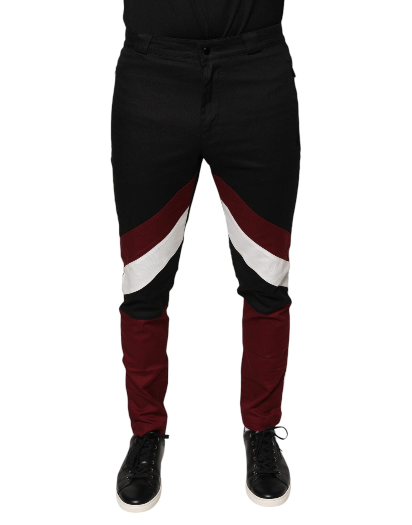 Dolce & Gabbana Multicolor Stripe Skinny Cotton Men's Pants (Pre-Owned)