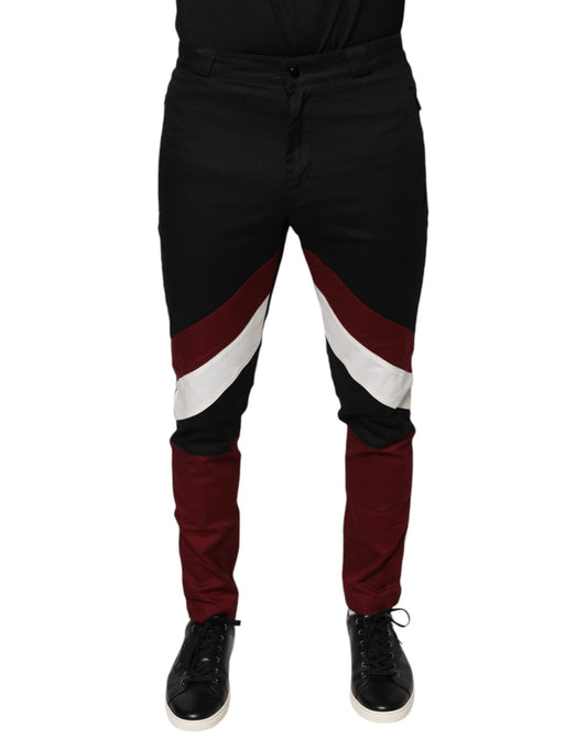 Dolce & Gabbana Multicolor Stripe Skinny Cotton Men's Pants (Pre-Owned)