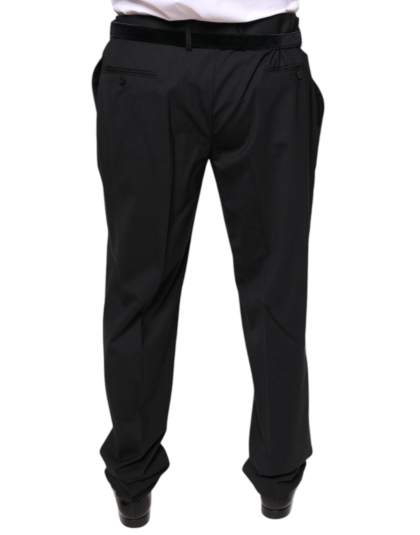 Dolce & Gabbana Black Wool Men Formal Dress Men's Pants