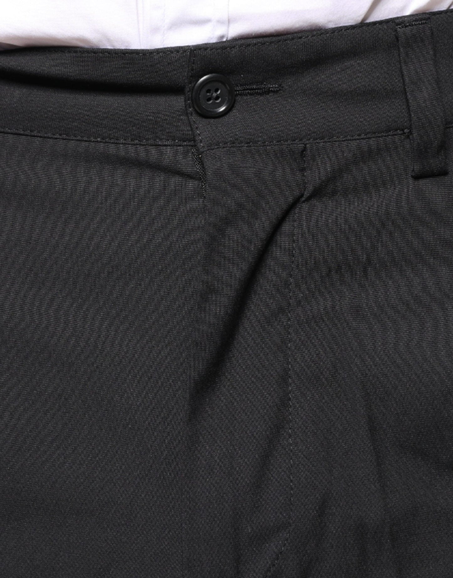Dolce & Gabbana Black Crown Cotton Dress Men's Pants