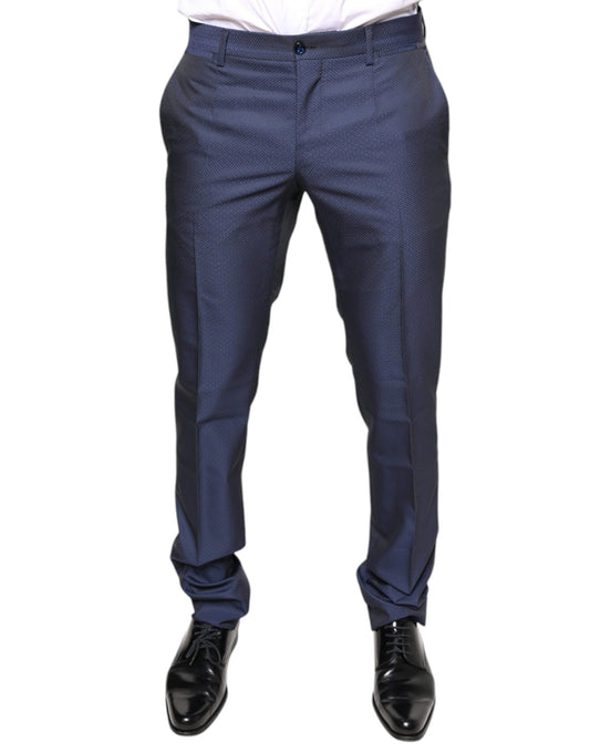 Dolce & Gabbana Blue Polyester Formal Tuxedo Men's Pants (Pre-Owned)