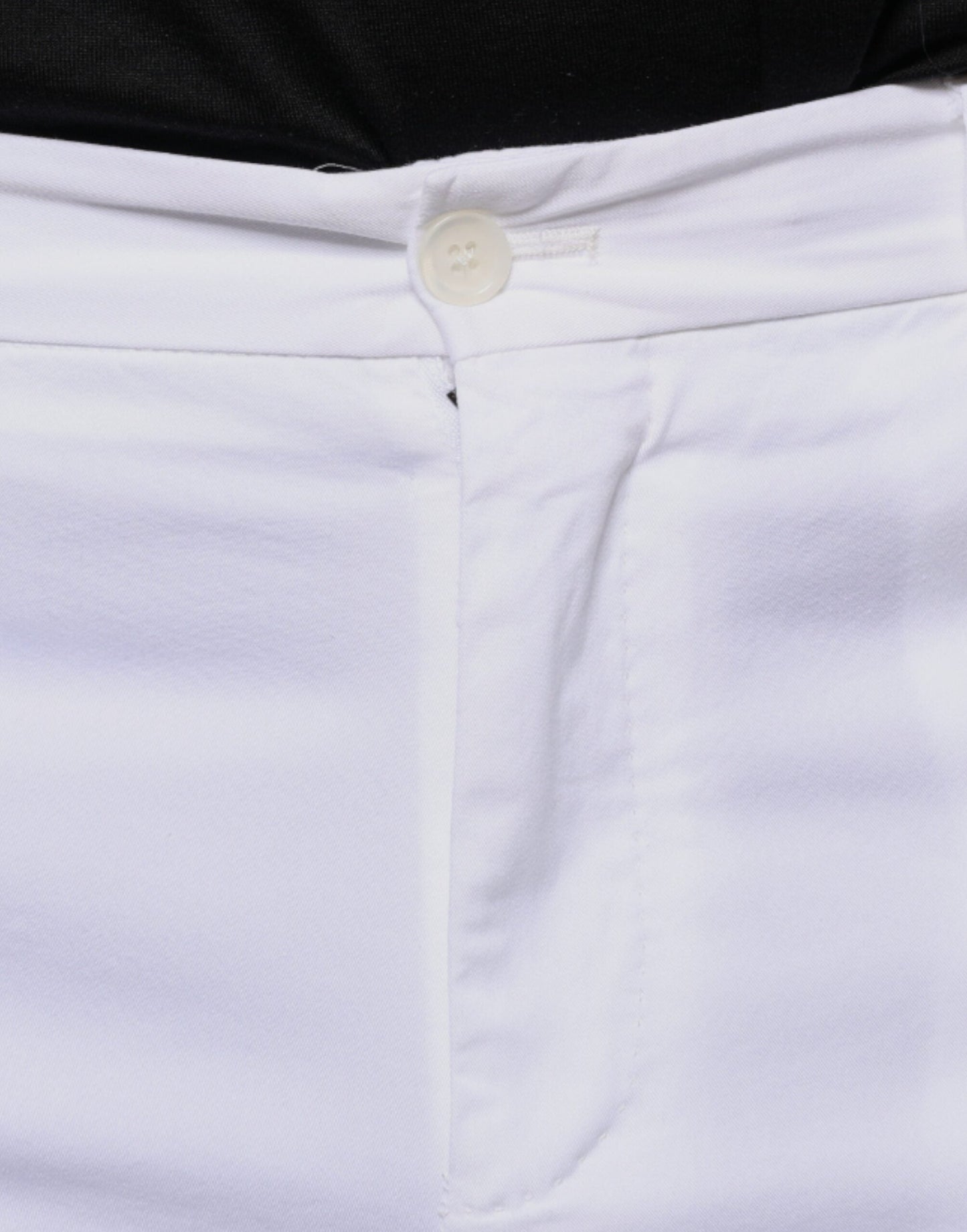 Dolce & Gabbana White Cotton Skinny Dress Men's Pants (Pre-Owned)