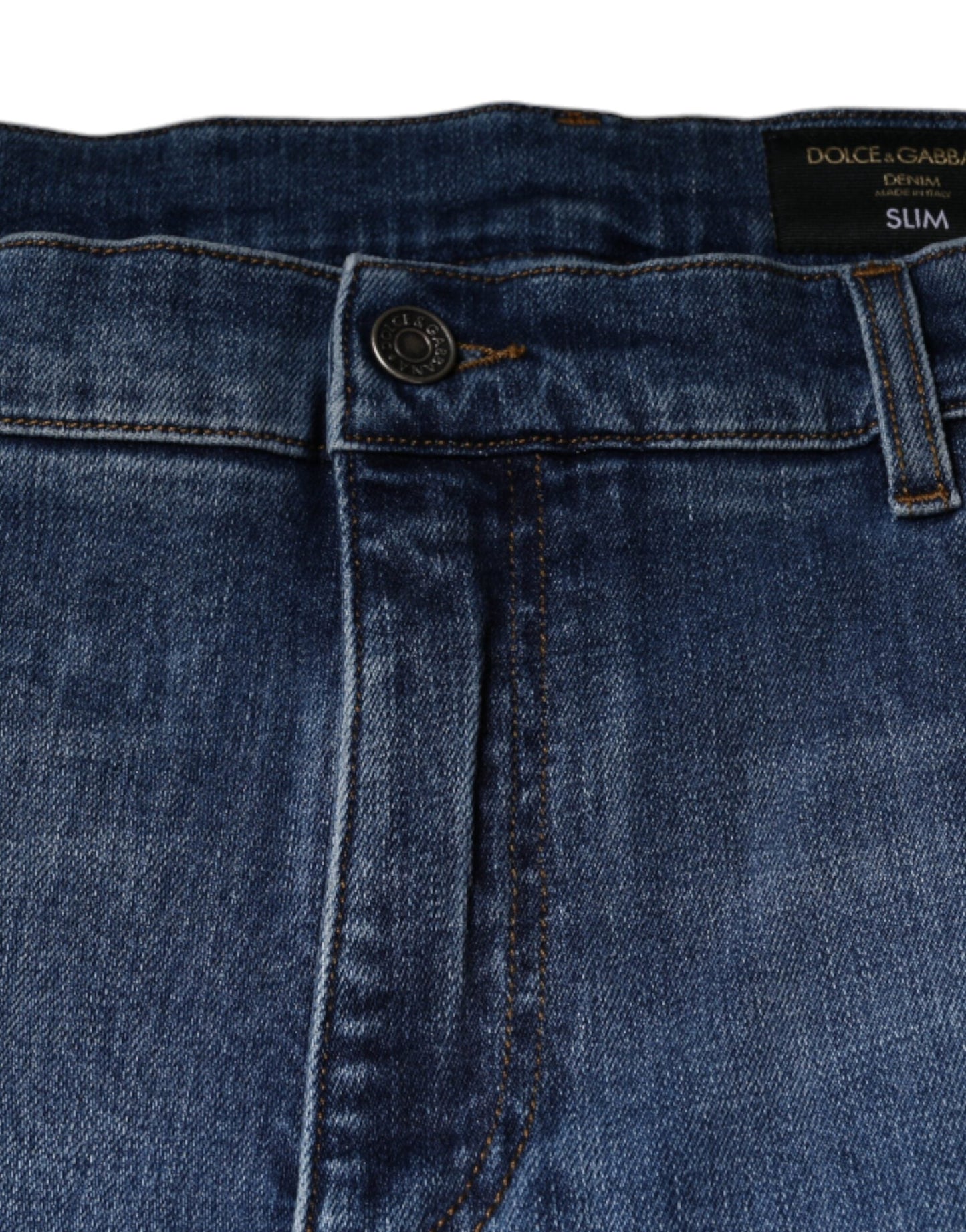 Dolce & Gabbana Blue Washed Cotton Stretch Men Denim Men's Jeans (Pre-Owned)