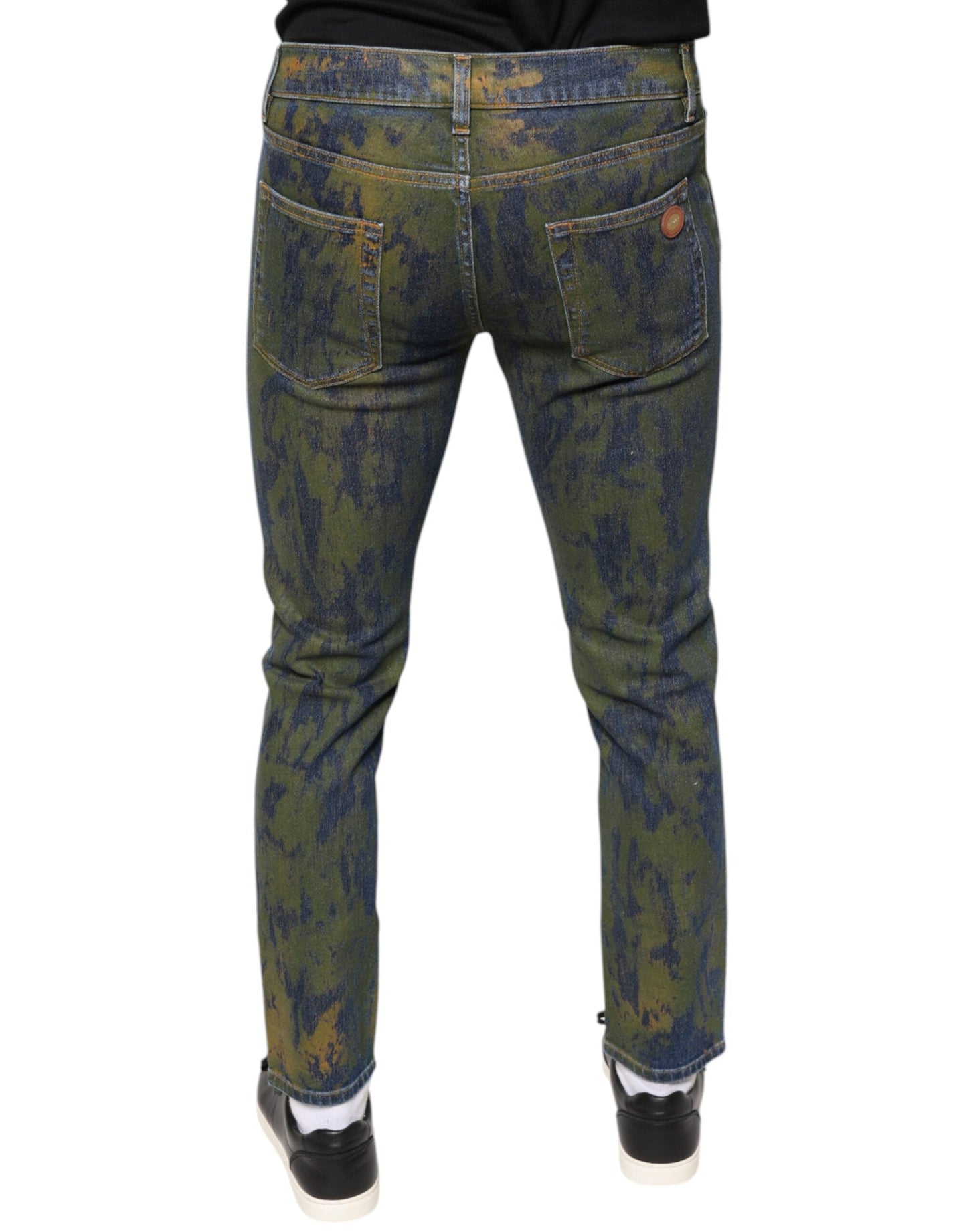 Dolce & Gabbana Blue Cotton Dye Slim Fit Men Denim Men's Jeans