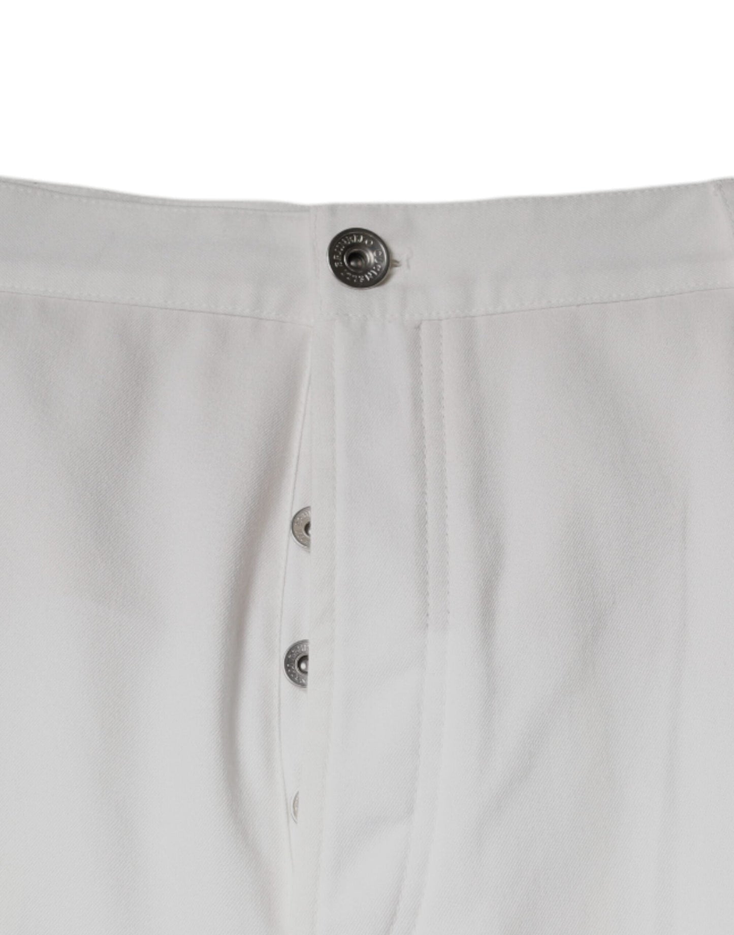 Brunello Cucinelli White Cotton Men Dress Tapered Men's Pants