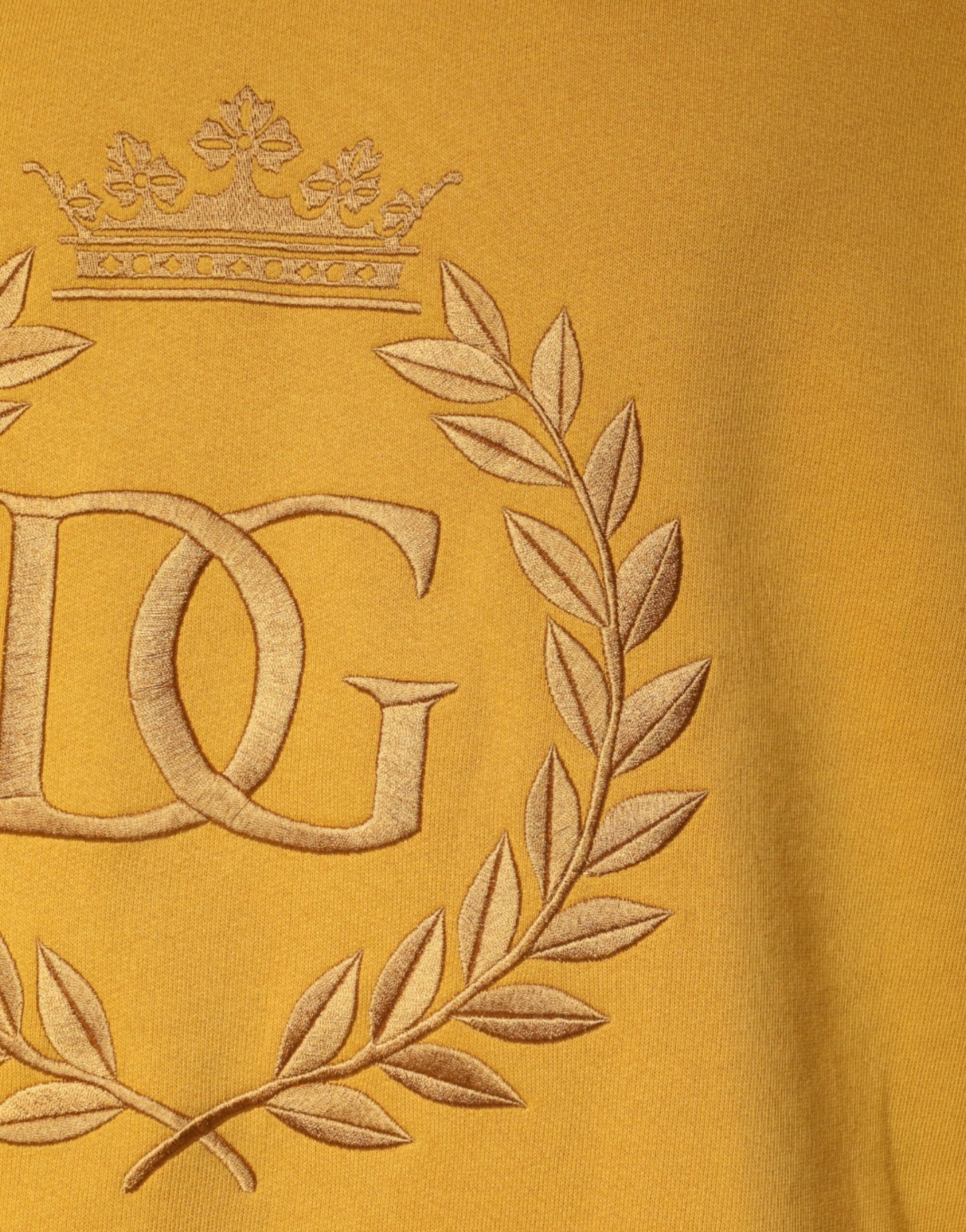 Dolce & Gabbana Mustard DG Hooded Men Sweatshirt Men's Sweater