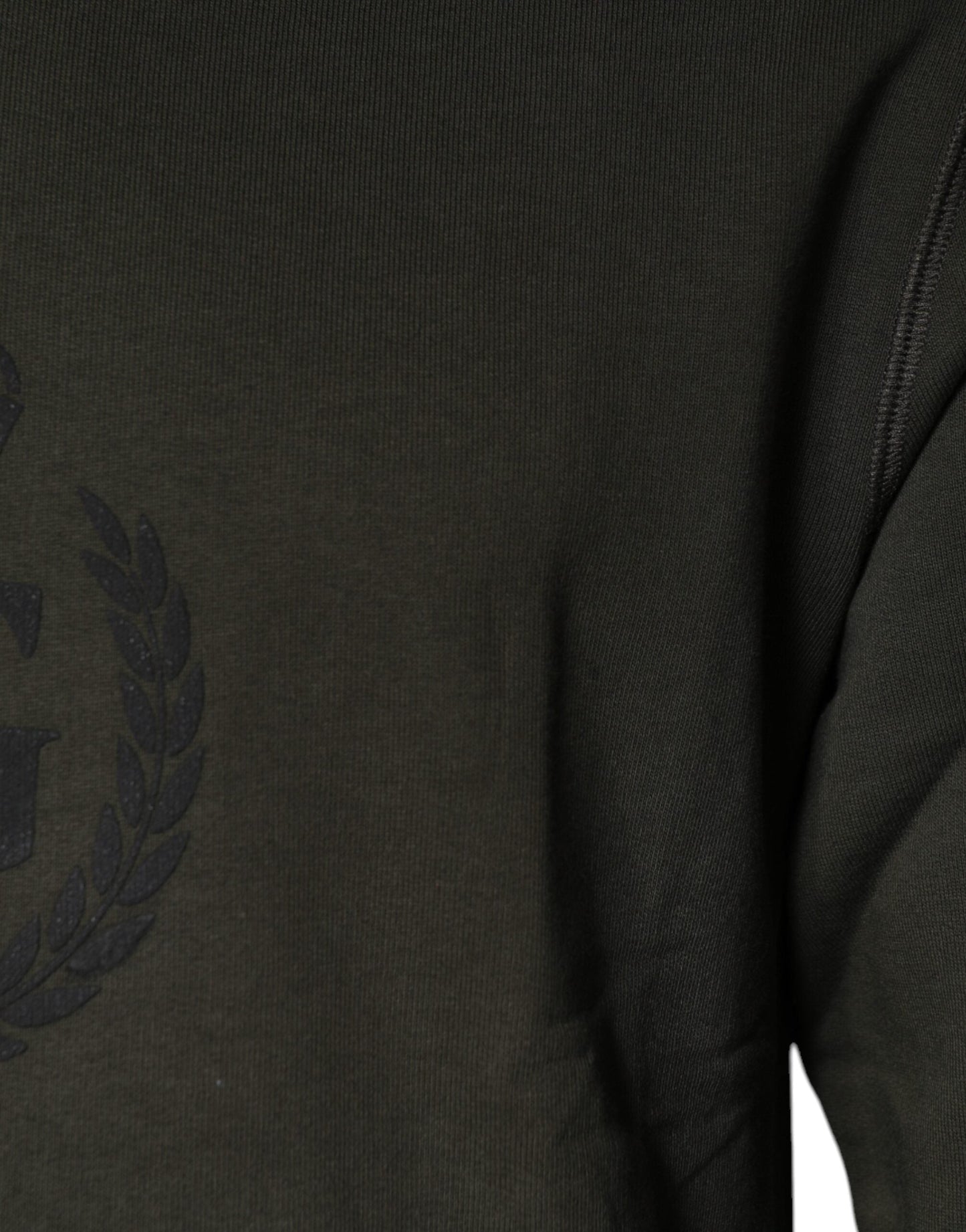 Dolce & Gabbana Army Green Crown Cotton Sweatshirt Men's Sweater