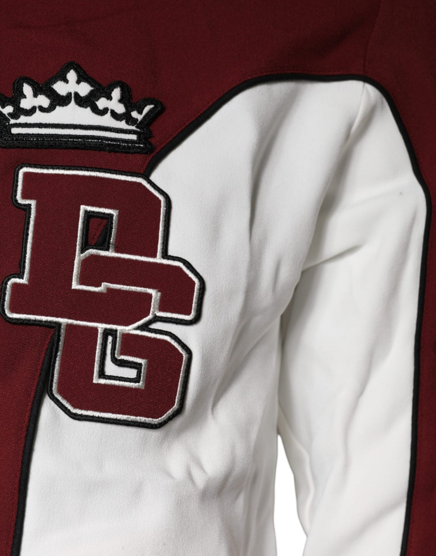 Dolce & Gabbana Red White Logo Full Zip Sweatshirt Men's Sweater (Pre-Owned)