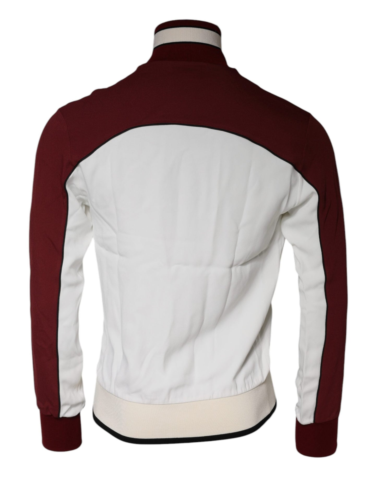 Dolce & Gabbana Red White Logo Full Zip Sweatshirt Men's Sweater (Pre-Owned)