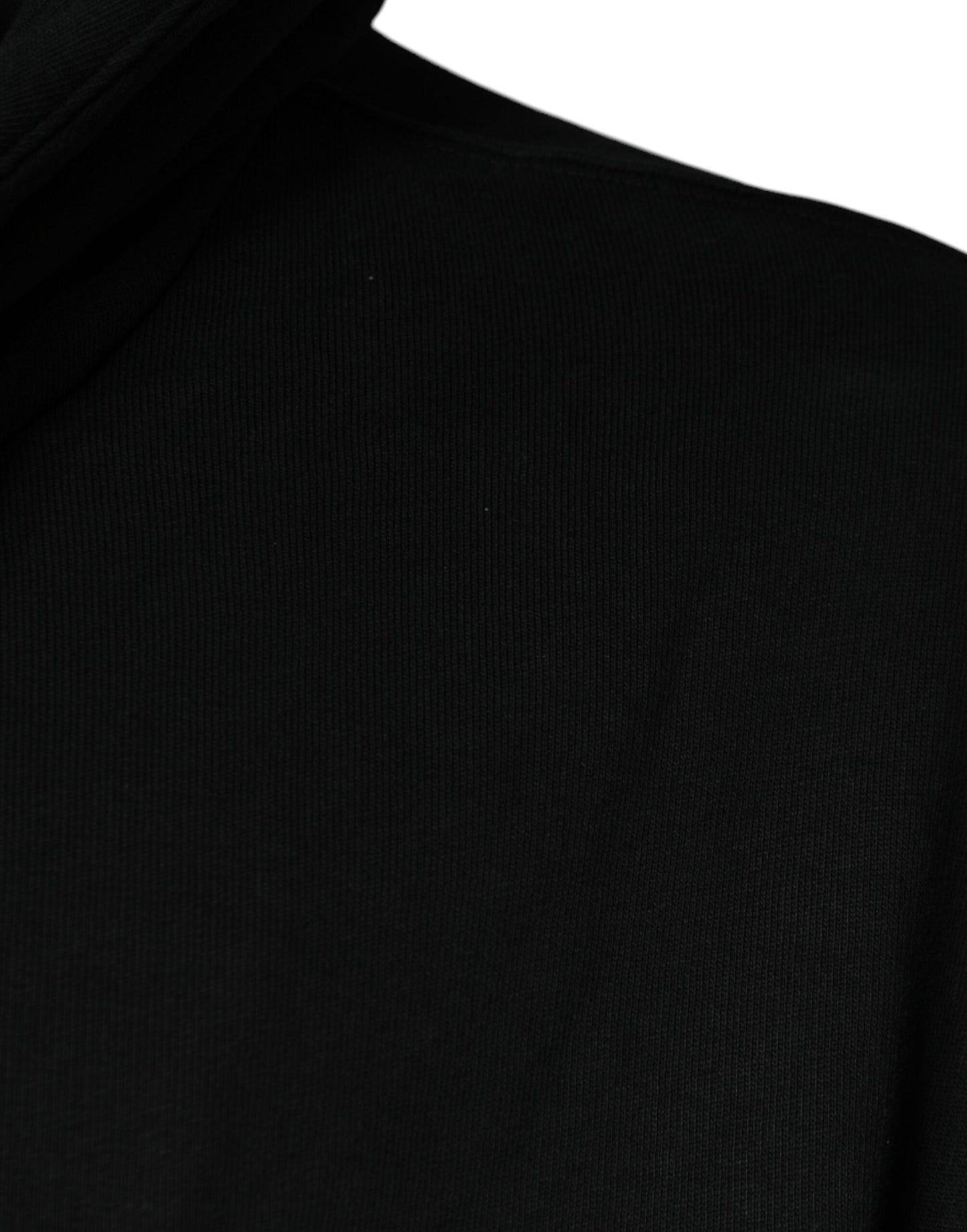 Dolce & Gabbana Black Logo Plaque Hooded Full Zip Men's Sweater (Pre-Owned)