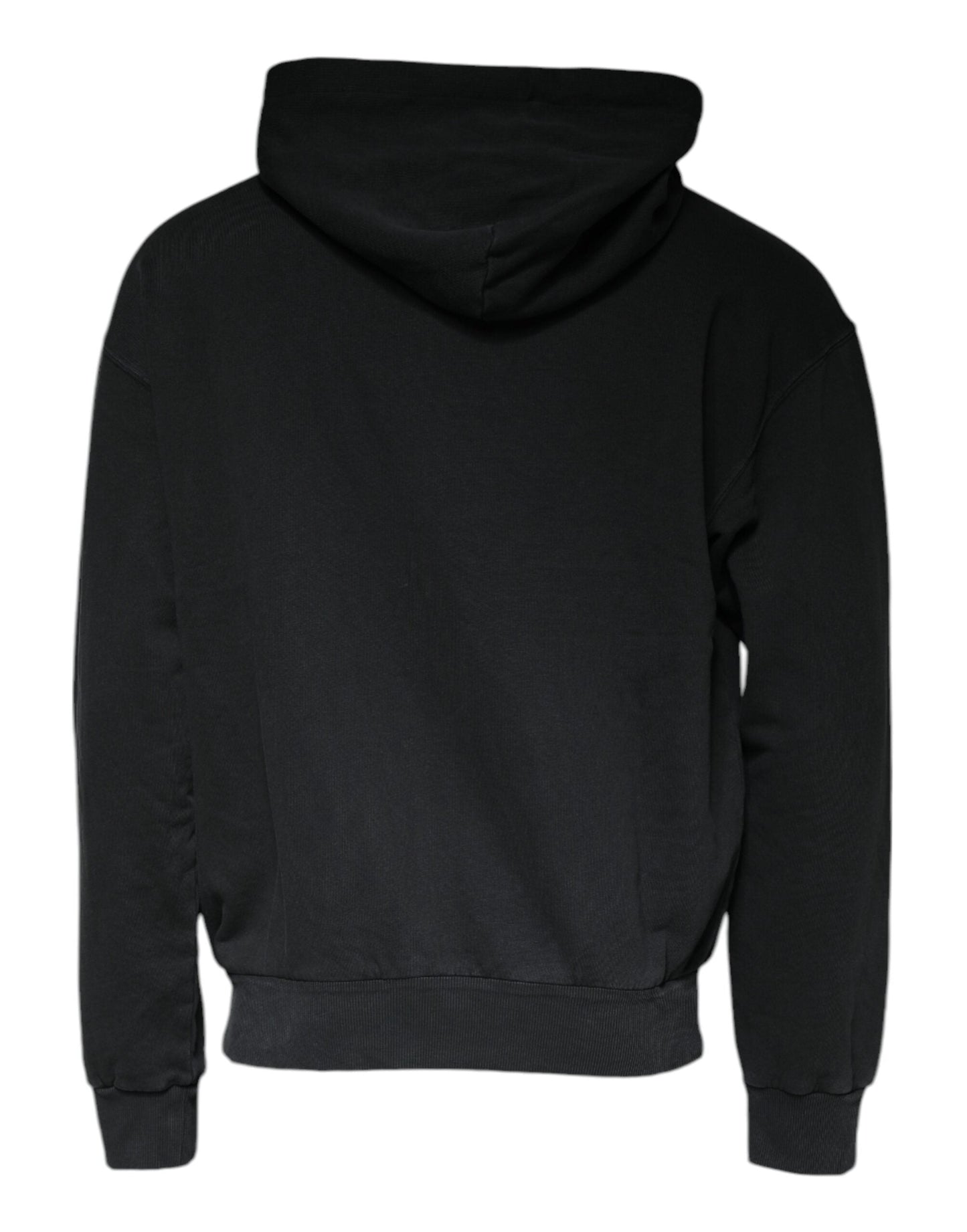 Dolce & Gabbana Black Logo Plaque Hooded Full Zip Men's Sweater (Pre-Owned)