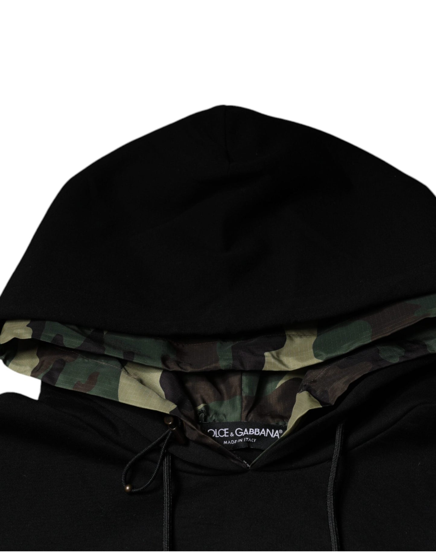 Dolce & Gabbana Black Pocket CottonHooded Sweatshirt Men's Sweater (Pre-Owned)