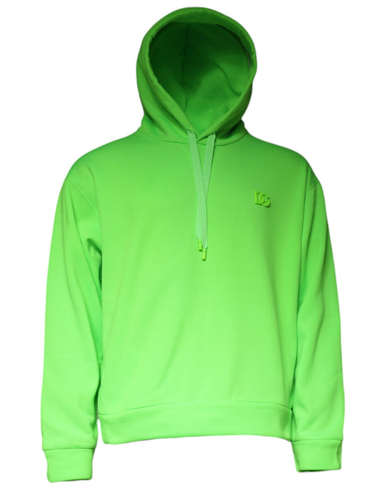 Dolce & Gabbana Green Logo Hooded Pullover Sweatshirt Men's Sweater (Pre-Owned)