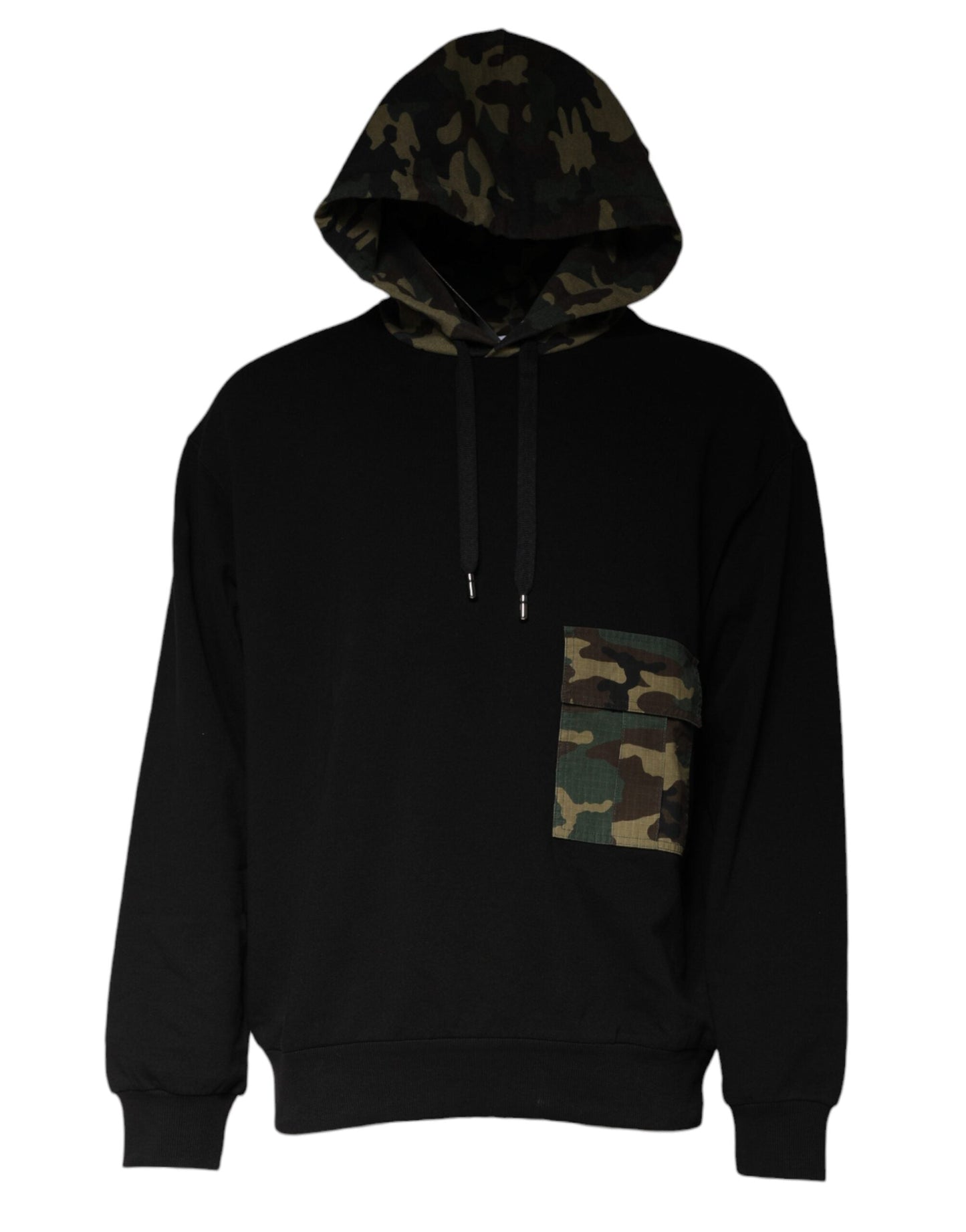 Dolce & Gabbana Black Camouflage Hooded Sweatshirt Men's Sweater (Pre-Owned)