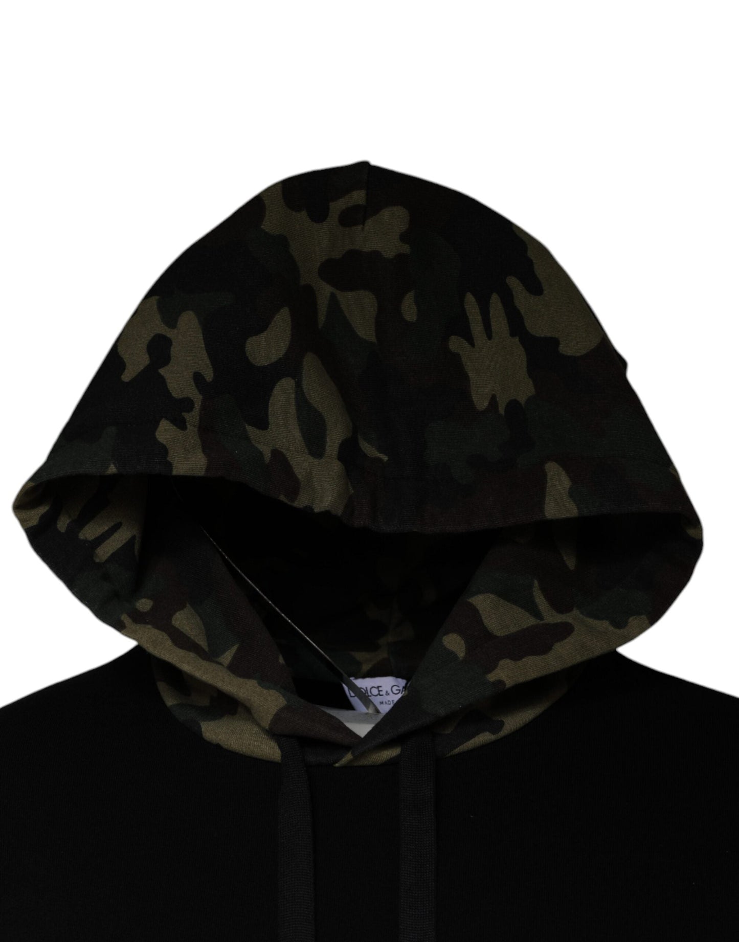 Dolce & Gabbana Black Camouflage Hooded Sweatshirt Men's Sweater (Pre-Owned)