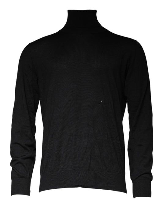 Dolce & Gabbana Black Long Sleeve Turtleneck Men Pullover Men's Sweater (Pre-Owned)