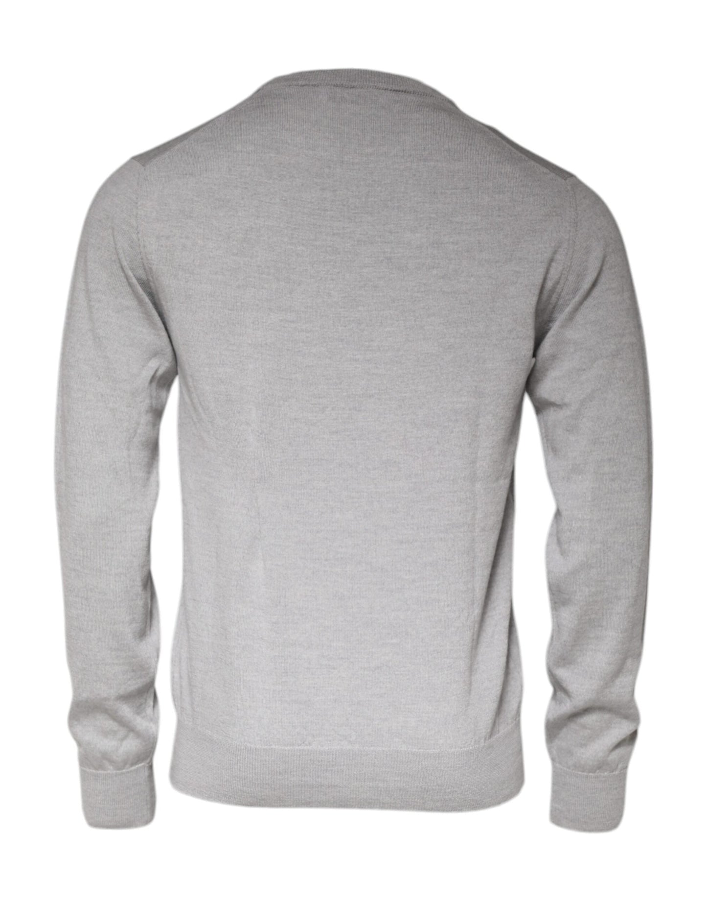 Dolce & Gabbana Light Gray Wool Crew Neck Pullover Men's Sweater (Pre-Owned)