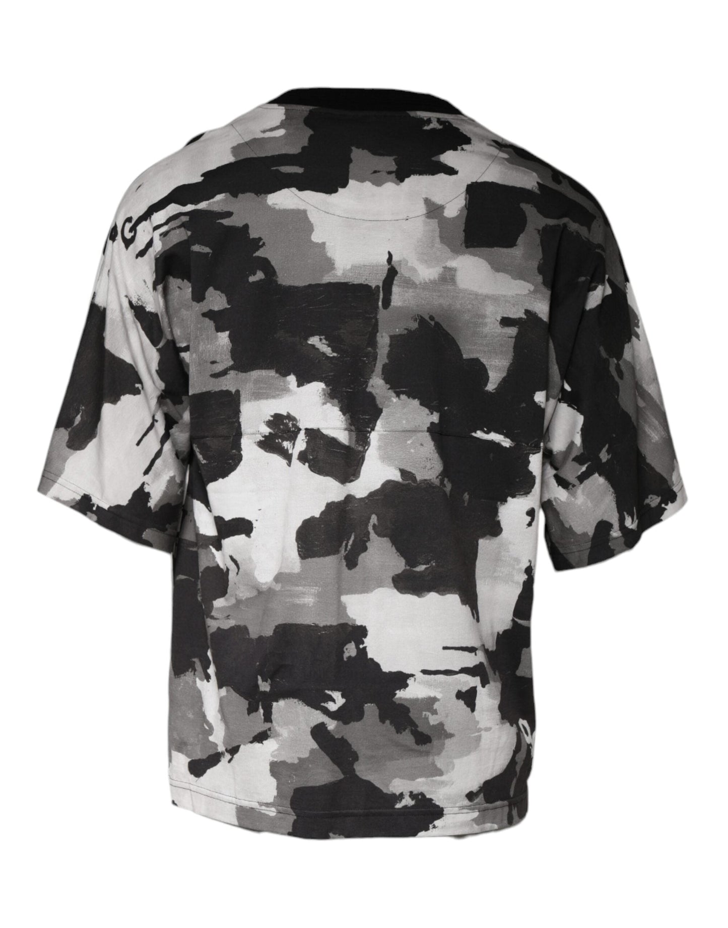 Dolce & Gabbana Multicolor Camouflage Cotton Crewneck Men's T-shirt