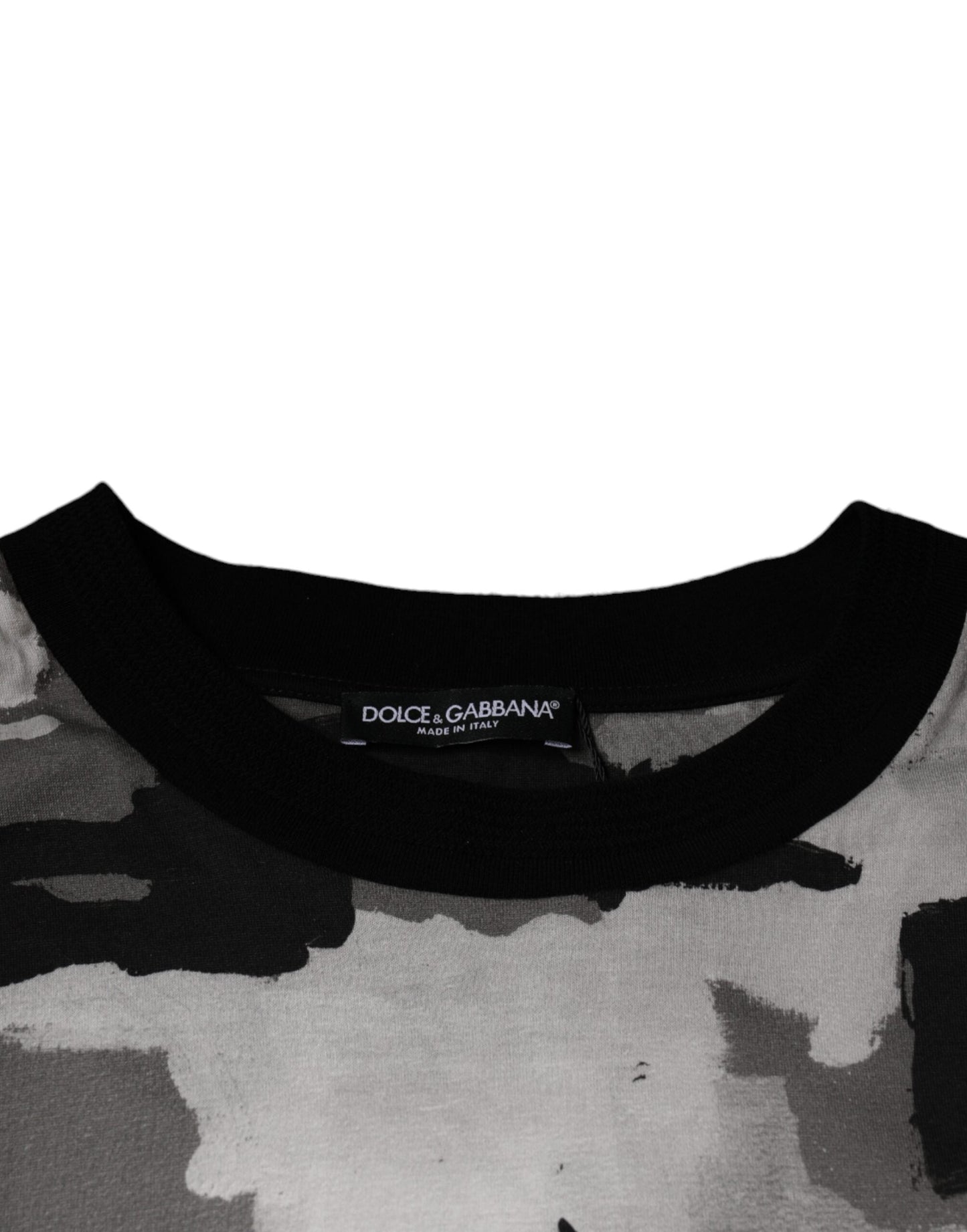 Dolce & Gabbana Multicolor Camouflage Cotton Crewneck Men's T-shirt
