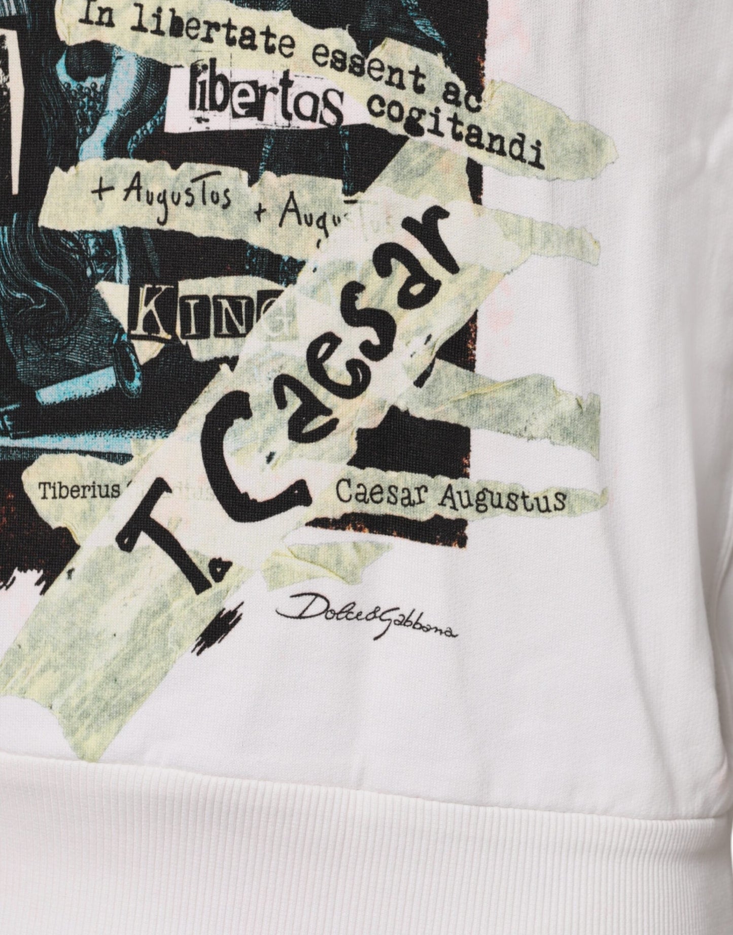 Dolce & Gabbana White Caesar Cotton Hooded Pullover Men's Sweater (Pre-Owned)