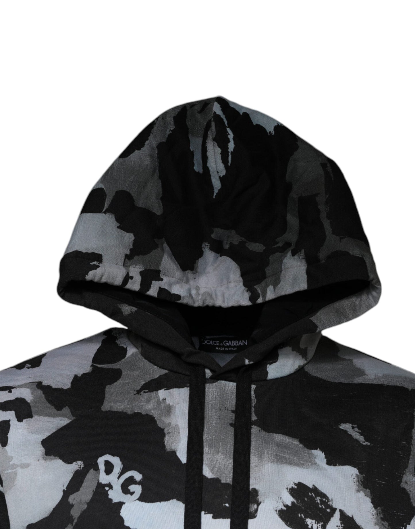 Dolce & Gabbana Multicolor Camouflage Men Hooded Men's Sweater (Pre-Owned)
