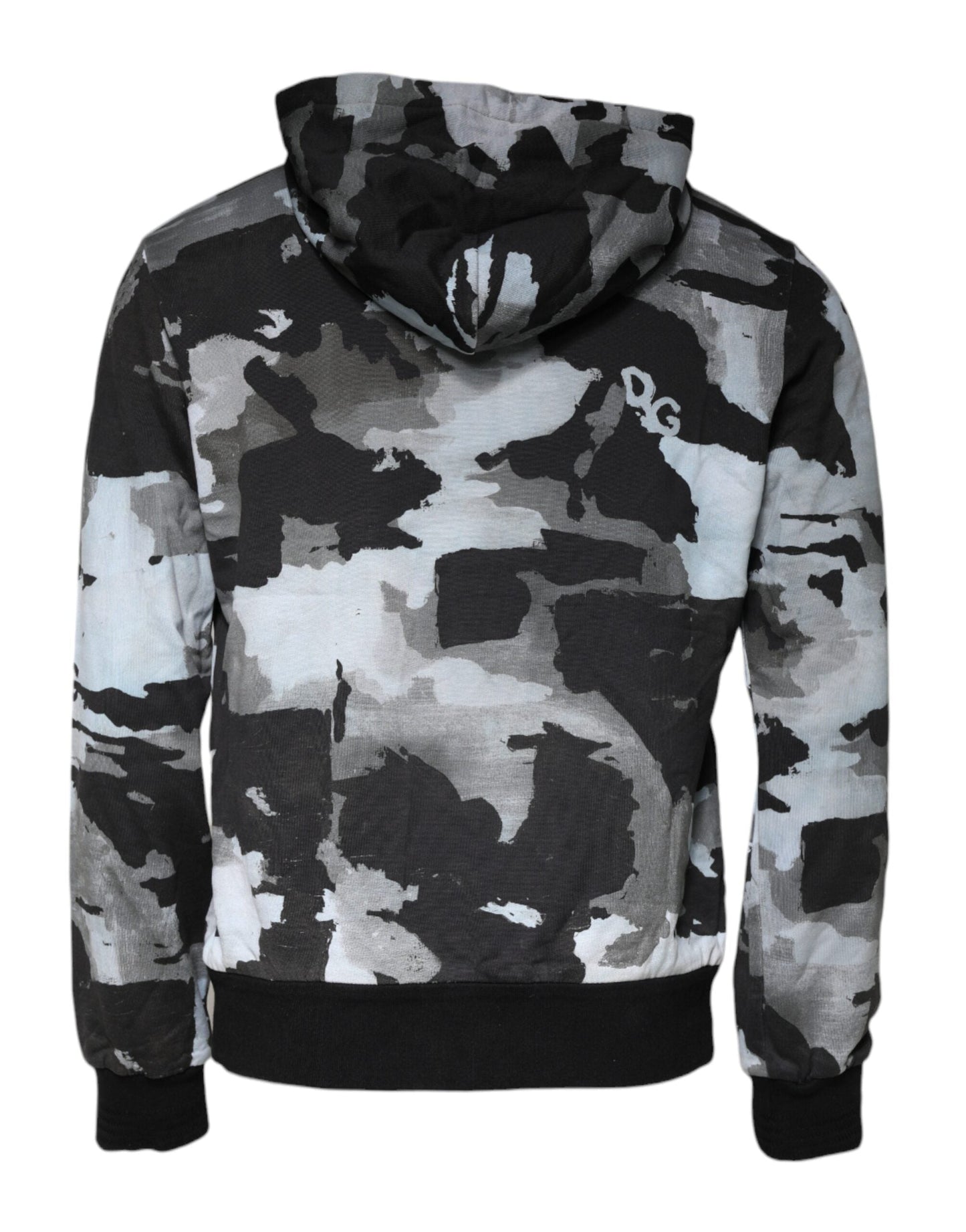 Dolce & Gabbana Multicolor Camouflage Men Hooded Men's Sweater (Pre-Owned)