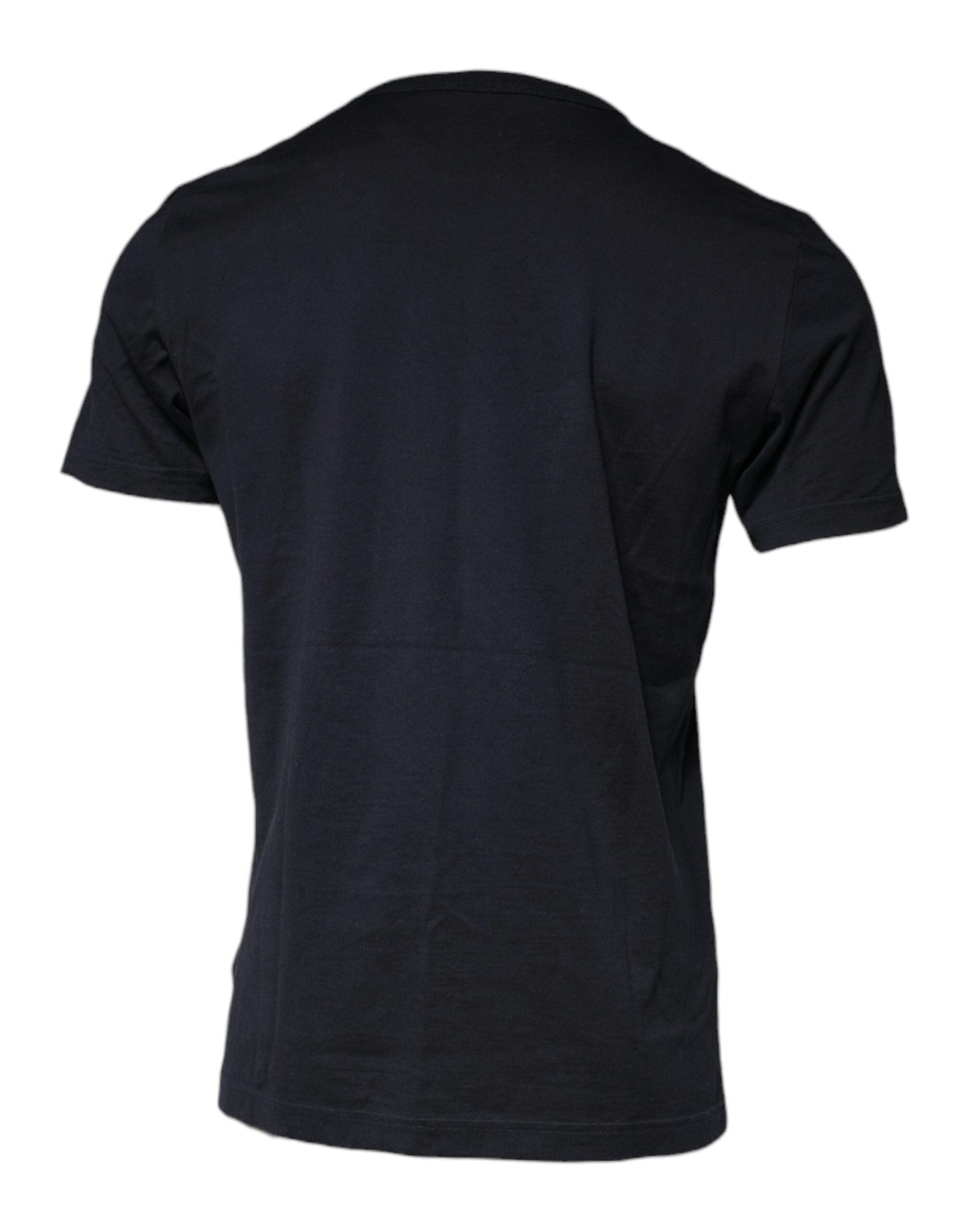 Dolce & Gabbana Black Graphic Print Cotton Crew Neck Men's T-shirt (Pre-Owned)