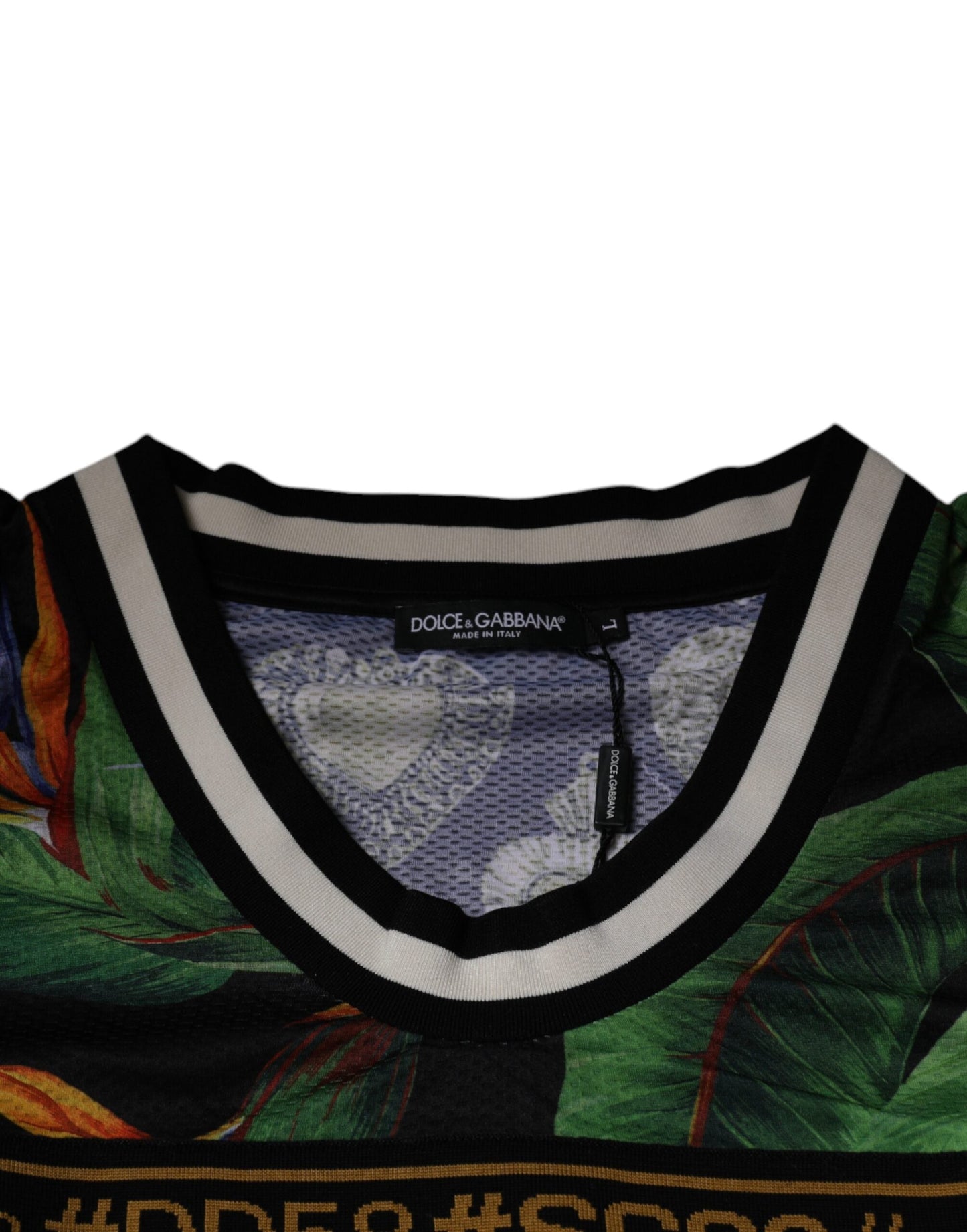 Dolce & Gabbana Multicolor Tropical Sleeveless Tank Men's T-shirt