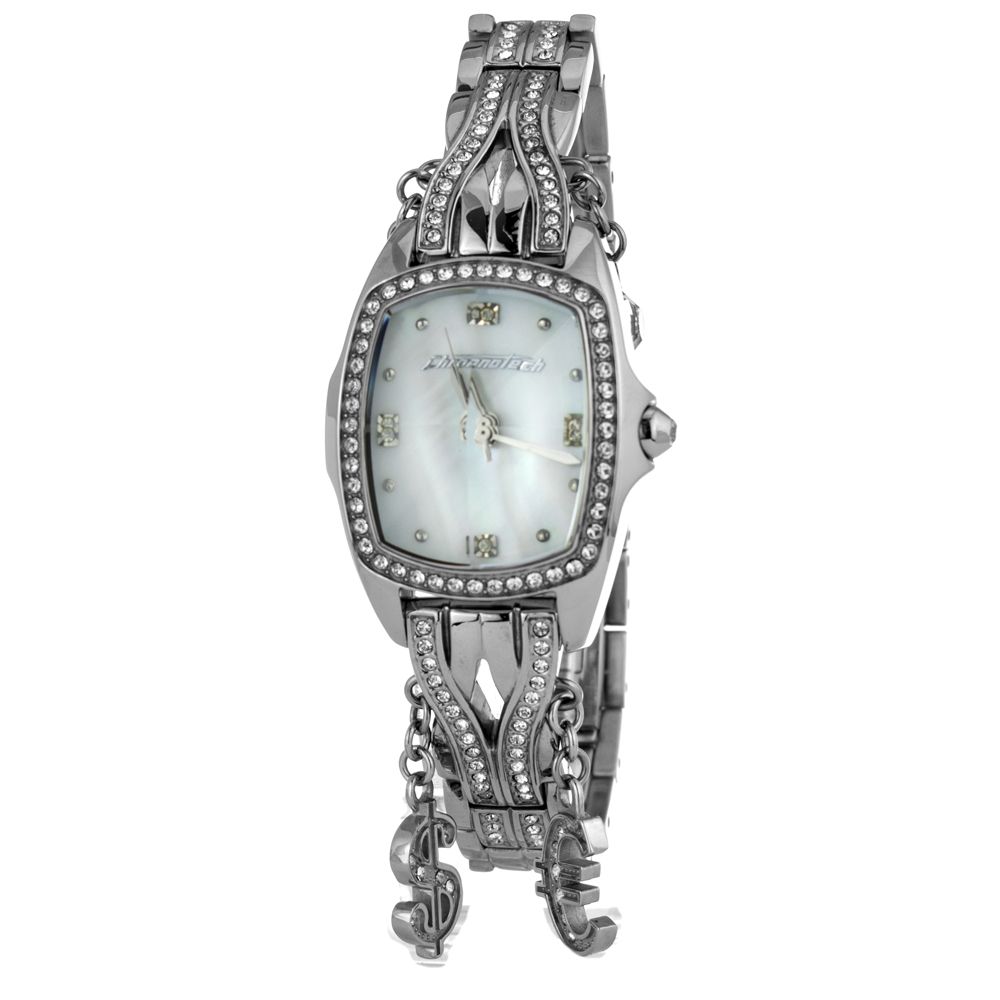 Chronotech Silver Stainless Steel Bracelet Women's Watch