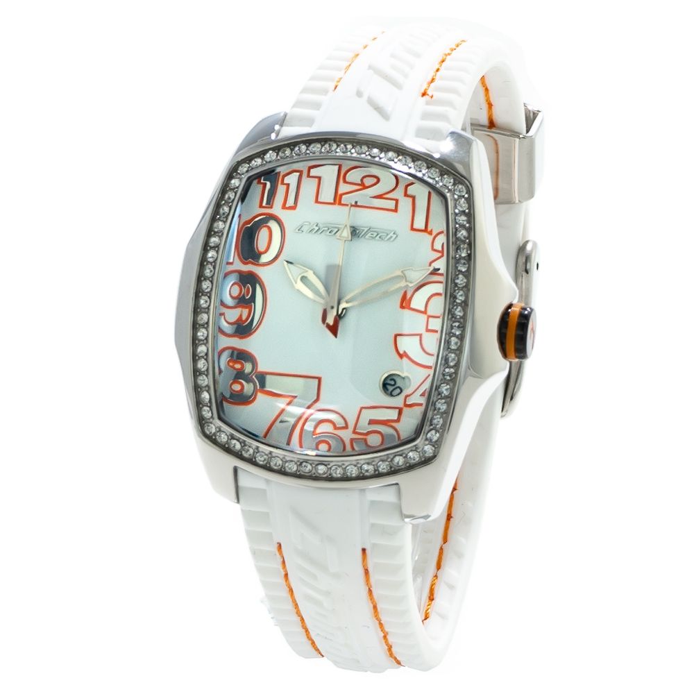 Chronotech White Rubber Sport Women's Watch
