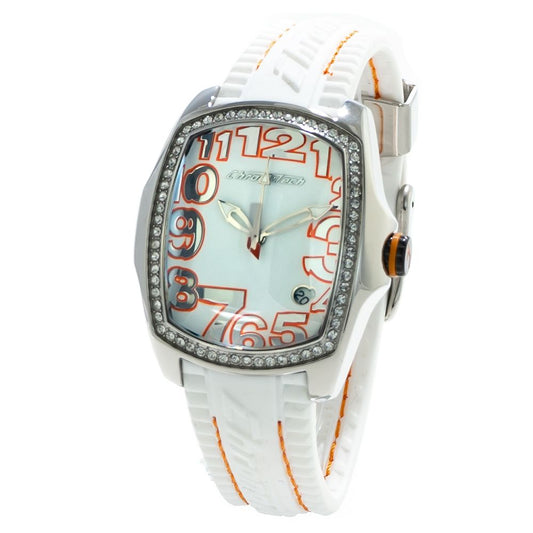 Chronotech White Rubber Sport Women's Watch